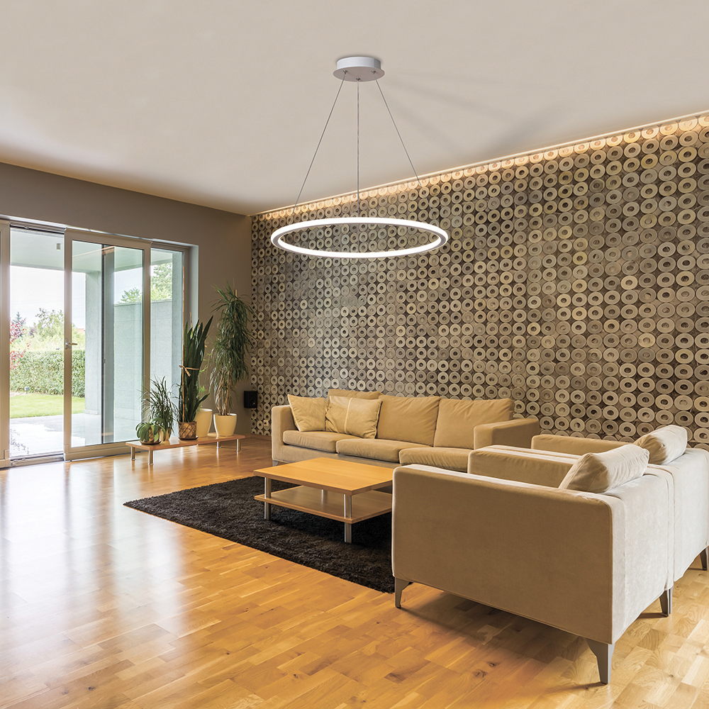 Изображение товара Светильник подвесной светодиодный Feron AL5808 60W 4000K белый современный дизайн