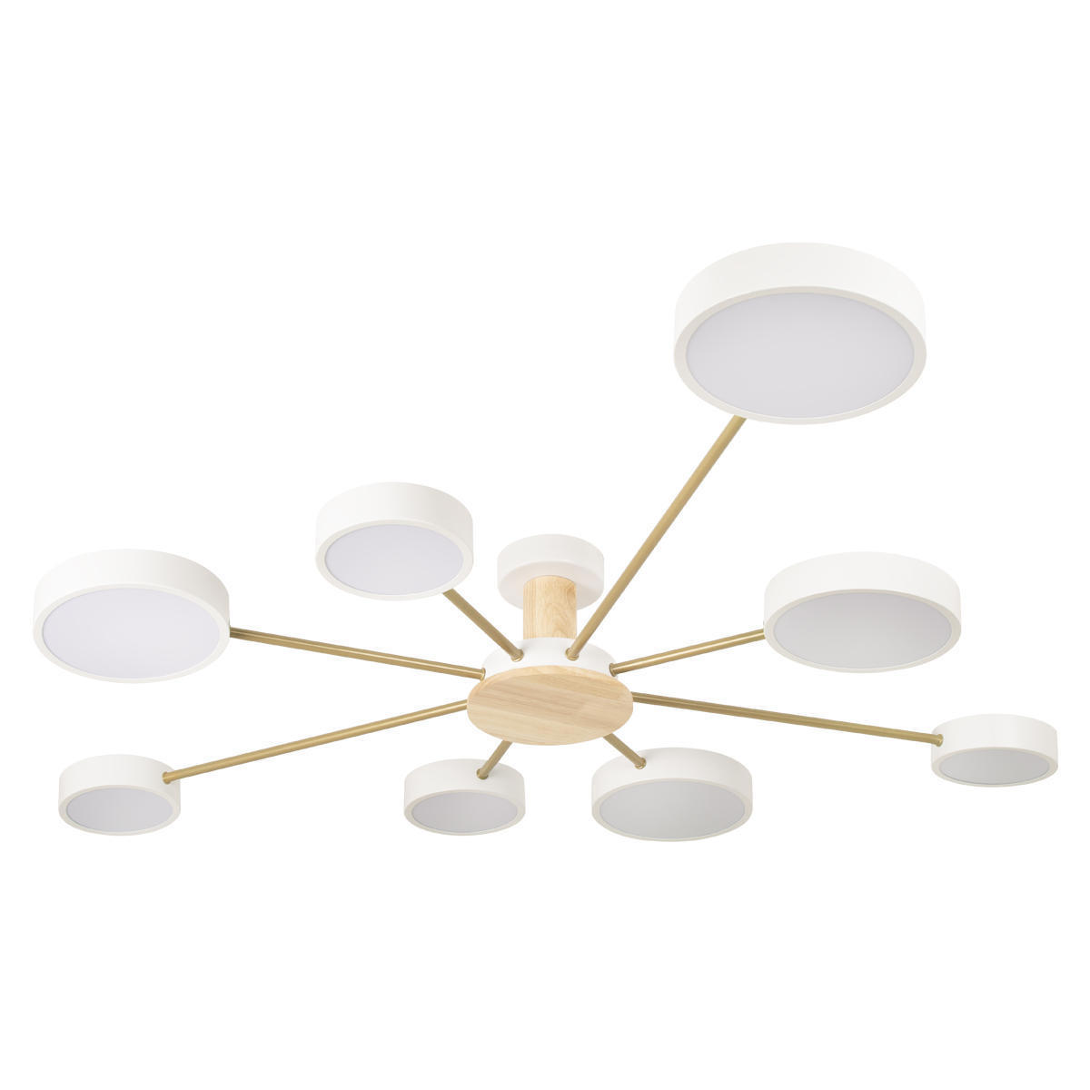 Изображение товара Люстра потолочная светодиодная Loft It Sunrise Lf_10316_8_white 19.2 м² теплый белый (желтый) свет цвет дерево/белый Изображение товара Люстра потолочная светодиодная Loft It Sunrise Lf_10316_8_white 19.2 м² теплый белый (желтый) свет цвет дерево/белый