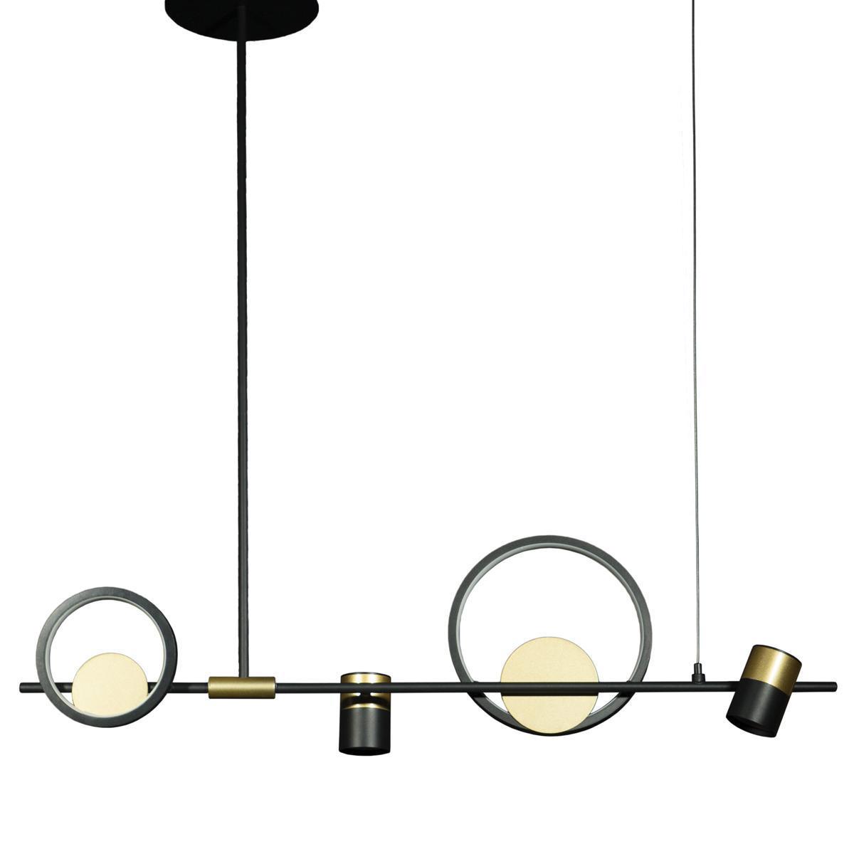 Изображение товара Светильник подвесной светодиодный Loft It Saturn Lf_10094_900 2.32 м² теплый белый (желтый) свет цвет золото/черный