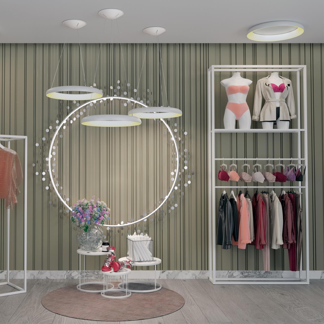 Изображение товара Подвесной светодиодный светильник Novotech Fold с пультом управление 24 м² белый