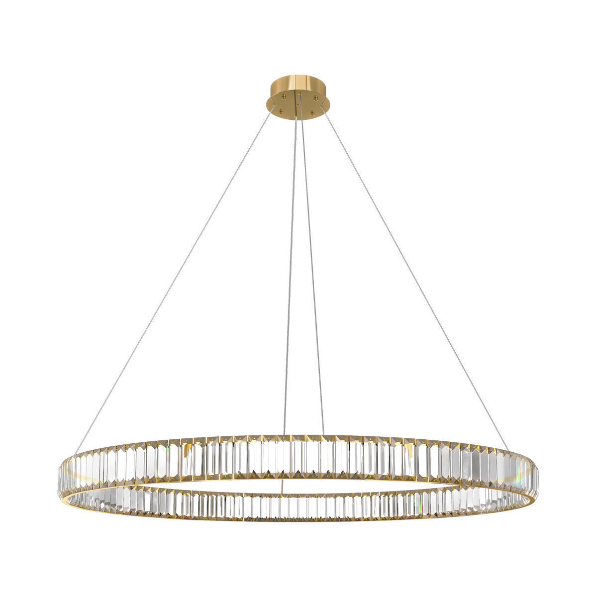 Изображение товара Светильник подвесной LED LOFT IT Crystal ring 15.79 м² теплый белый свет золото