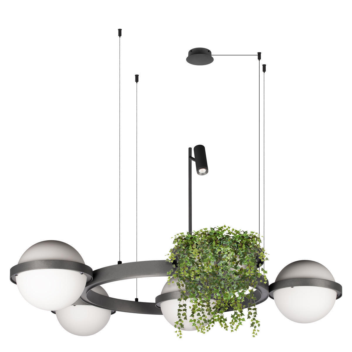 Изображение товара Светильник подвесной светодиодный Loft It Jardin Lf_10121_4_dark_grey 21.45 м² теплый белый (желтый) свет цвет белый