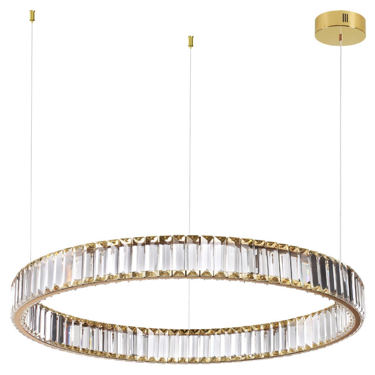 Изображение товара Люстра подвесная Odeon Light Vekia 45 Вт золотой с хрусталем и LED освещением