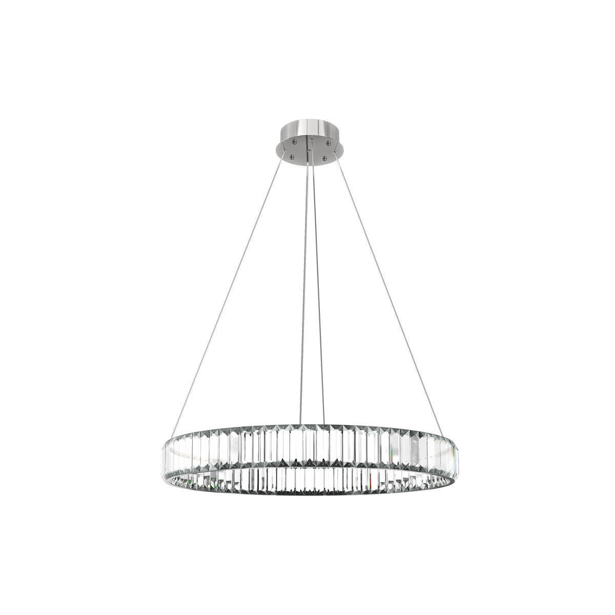 Изображение товара Светильник подвесной светодиодный Loft It Crystal ring Lf_10135_600_chrome 8.98 м² теплый белый (желтый) свет цвет хром