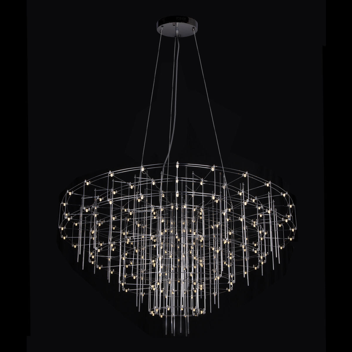 Изображение товара Люстра подвесная светодиодная Loft It Spy Lf_10258_1000 13.87 м² теплый белый (желтый) свет цвет хром