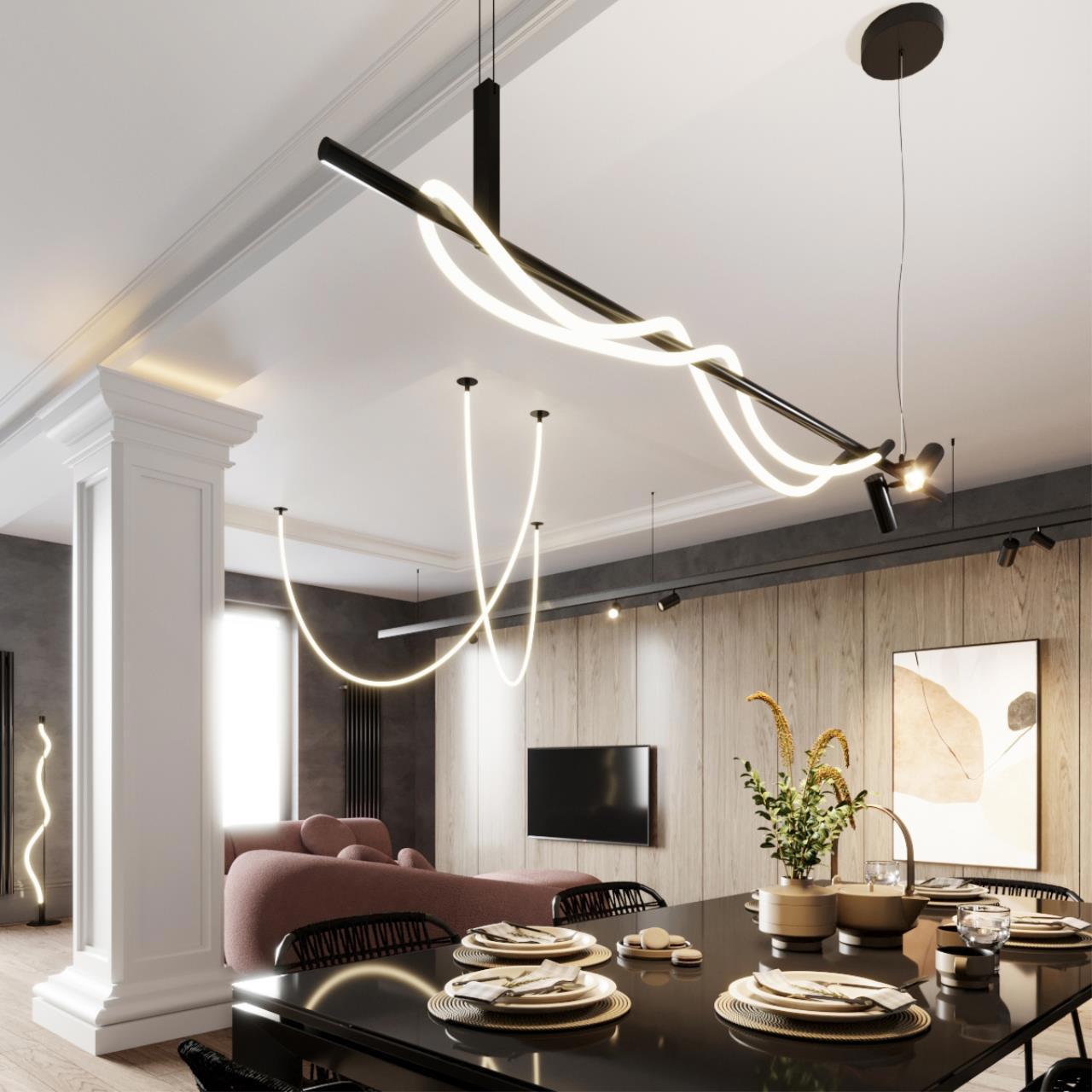 Изображение товара Светильник подвесной светодиодный Odeon Light Od_4391_40cl 15 м² нейтральный белый свет цвет черный