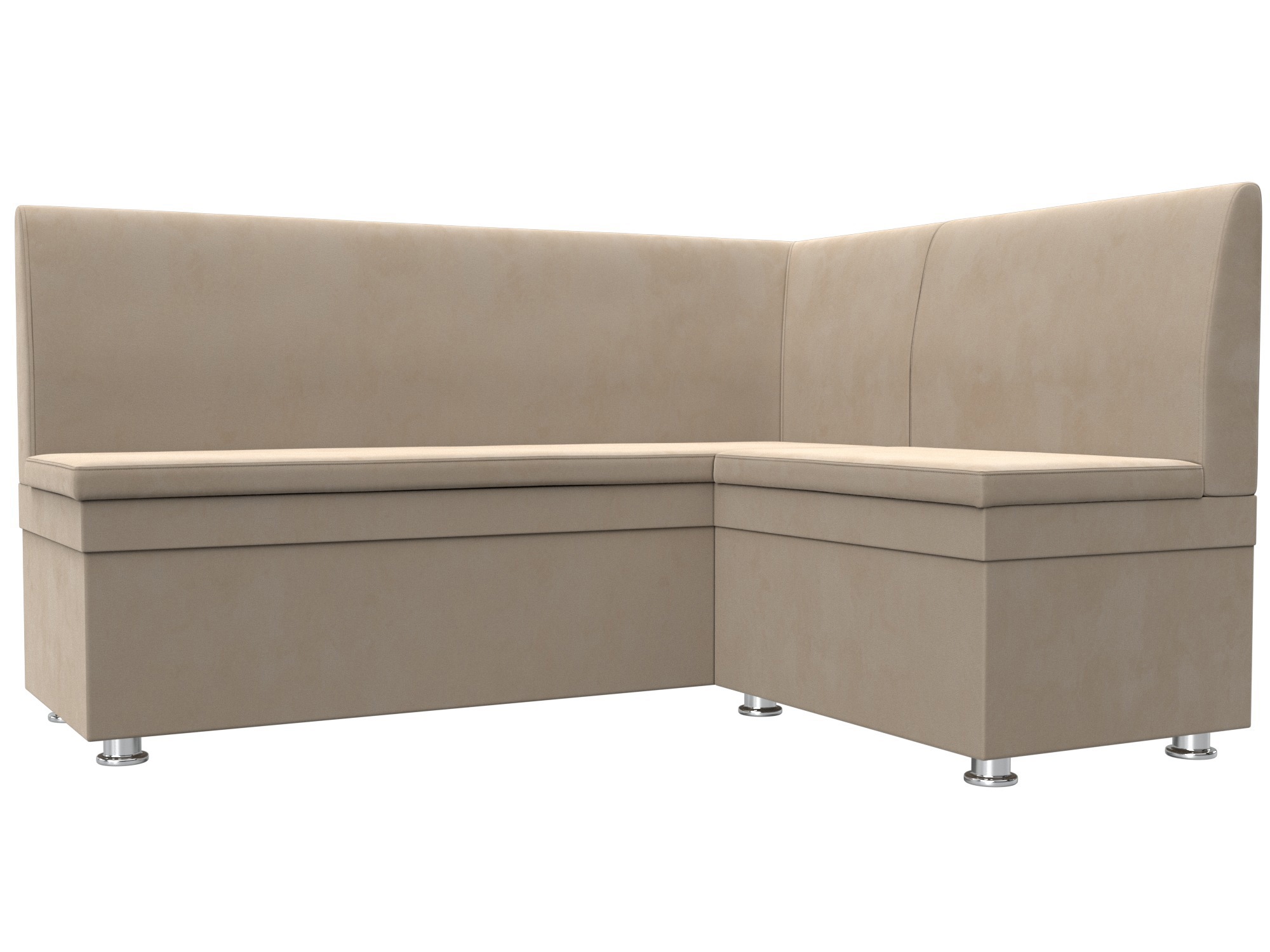 Изображение товара Диван кухонный угловой Уют 152x89x126 см велюр бежевый Лига диванов