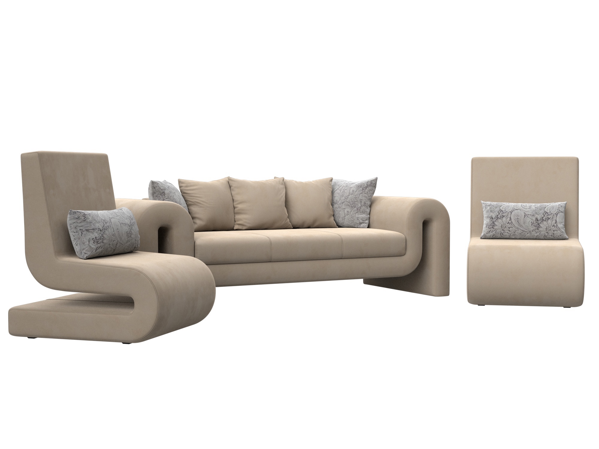 Изображение товара Набор мягкой мебели Волна-1: диван и два кресла