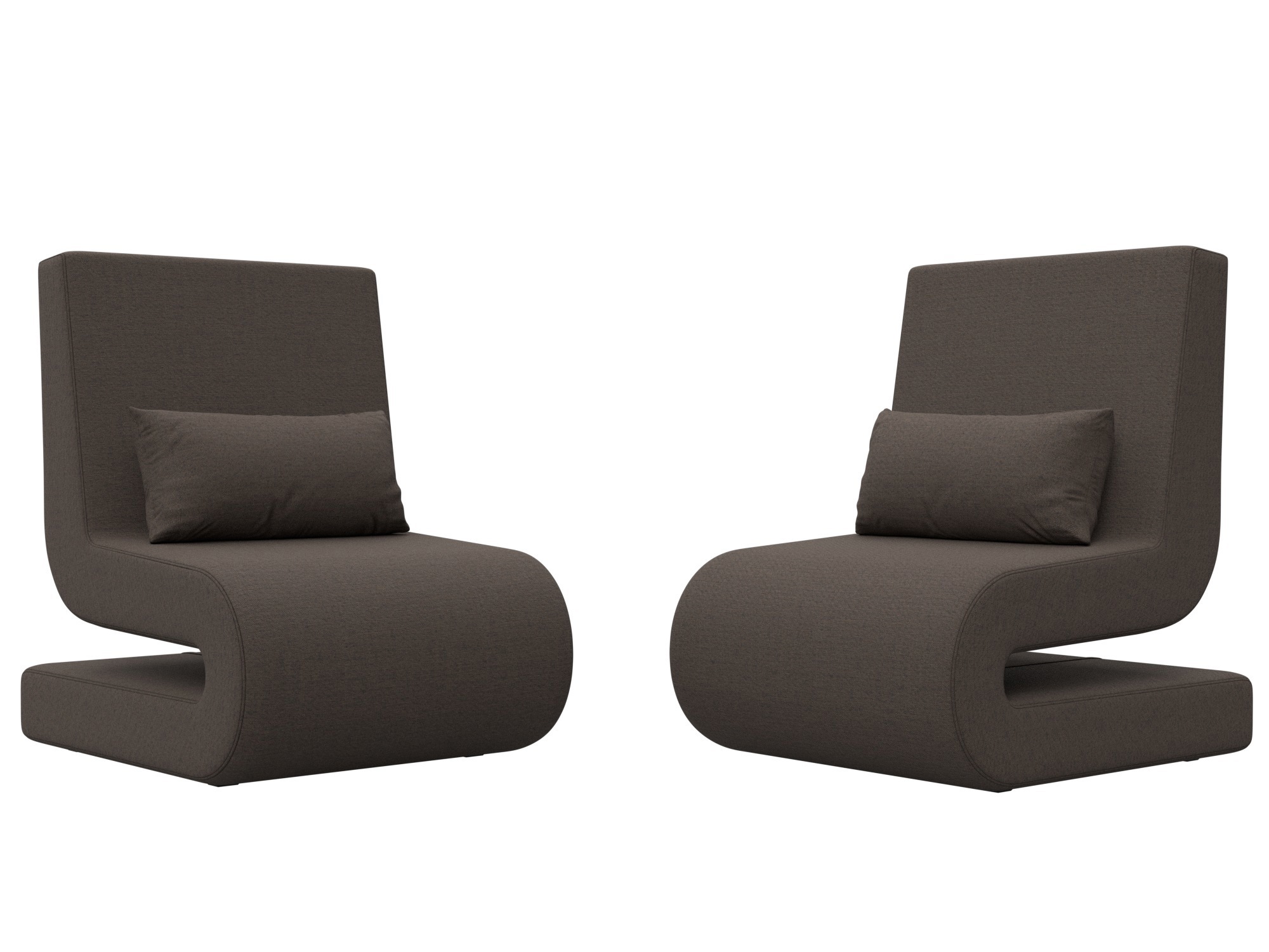 Изображение товара Кресло Волна Лига Диванов коричневое 2 шт. эргономичное, комфортное