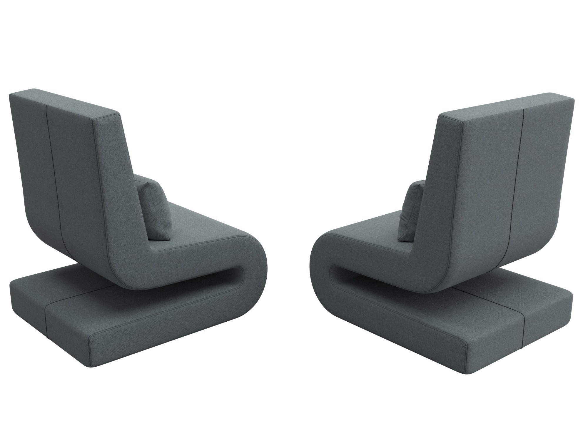 Изображение товара Кресло Волна Лига диванов 2 шт серый гипоаллергенный комфортное эргономичное