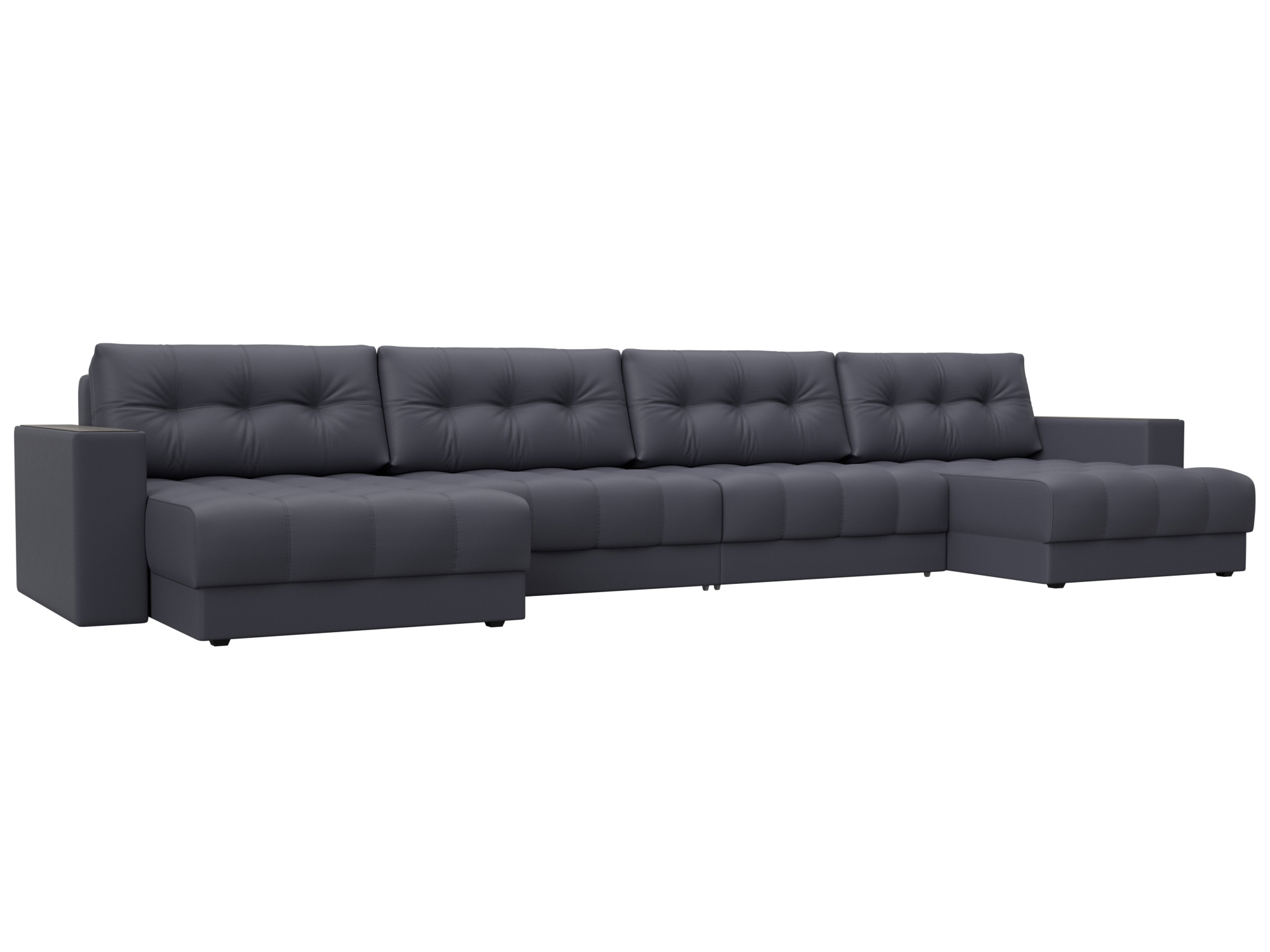 Изображение товара П-образный диван Лига-049 НПБ Лонг с эко-кожей и раскладным механизмом Изображение товара П-образный диван Лига-049 НПБ Лонг с эко-кожей и раскладным механизмом