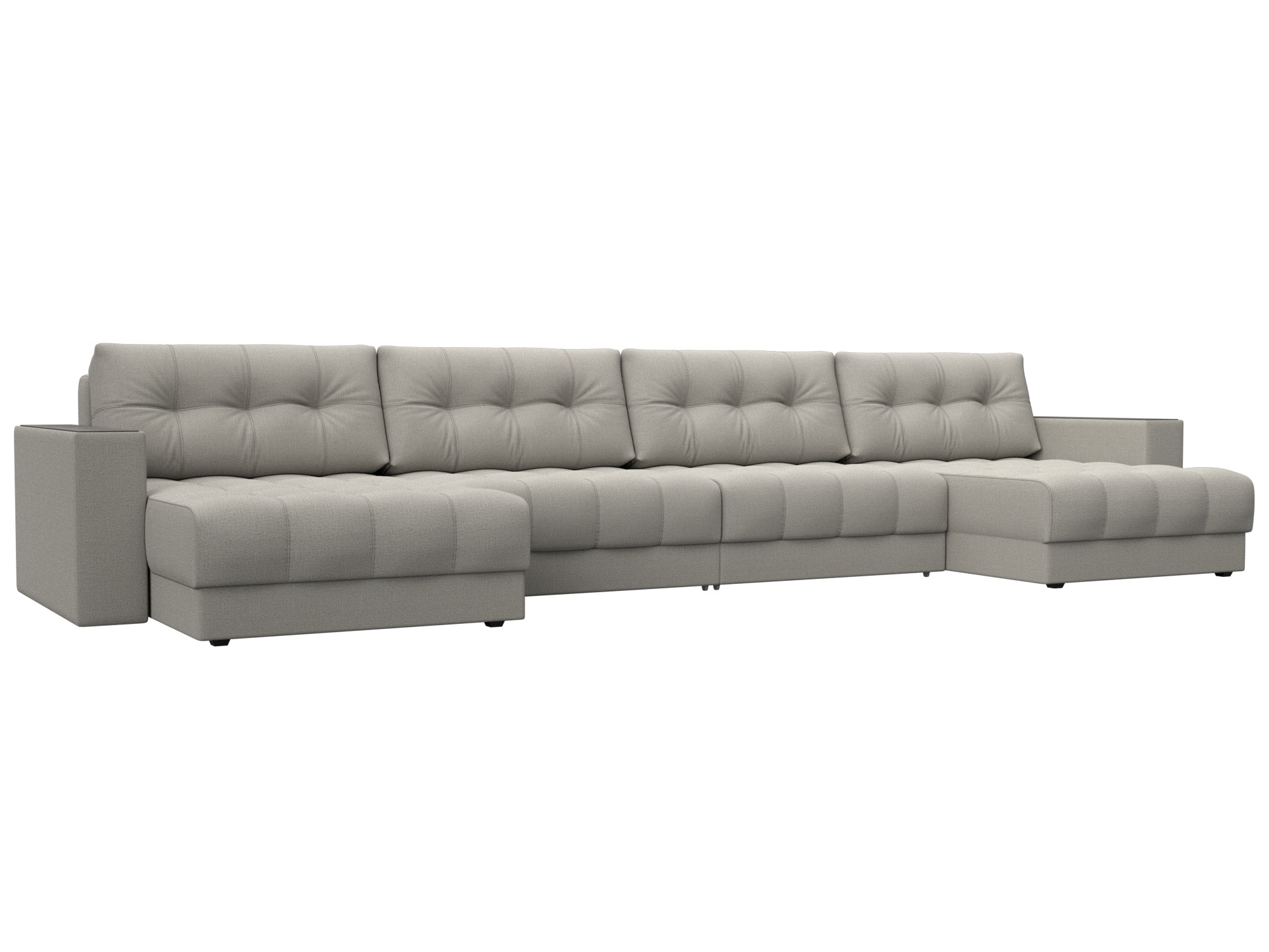 Изображение товара П-образный диван Лига-049 НПБ Лонг с декором и механизмом Еврокнижка Изображение товара П-образный диван Лига-049 НПБ Лонг с декором и механизмом Еврокнижка