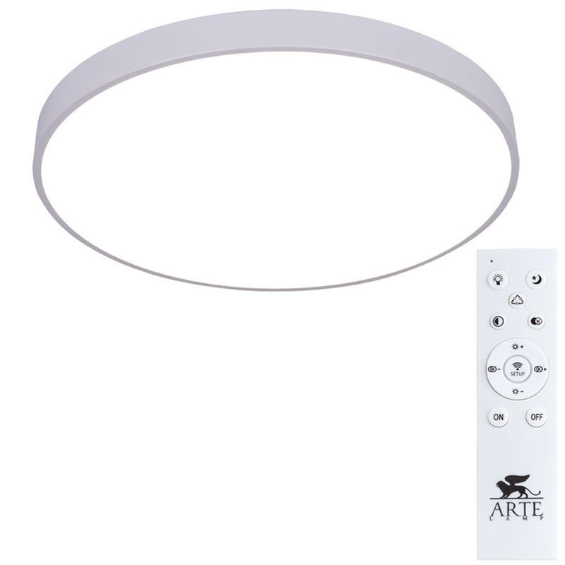 Изображение товара Светильник настенно-потолочный светодиодный Arte Lamp Arena Ar_a2671pl-1wh с пультом управления 27.2 м² нейтральный белый свет цвет прозрачный Изображение товара Светильник настенно-потолочный светодиодный Arte Lamp Arena Ar_a2671pl-1wh с пультом управления 27.2 м² нейтральный белый свет цвет прозрачный
