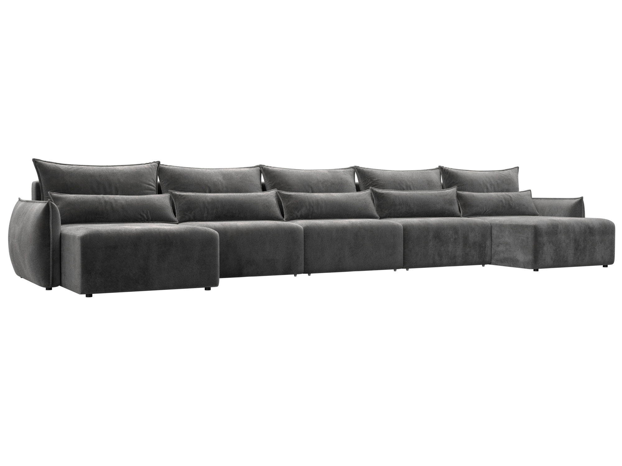 Изображение товара П-образный диван Лига-051 НПБ МегаЛонг велюр серый 518x96x160 см Изображение товара П-образный диван Лига-051 НПБ МегаЛонг велюр серый 518x96x160 см