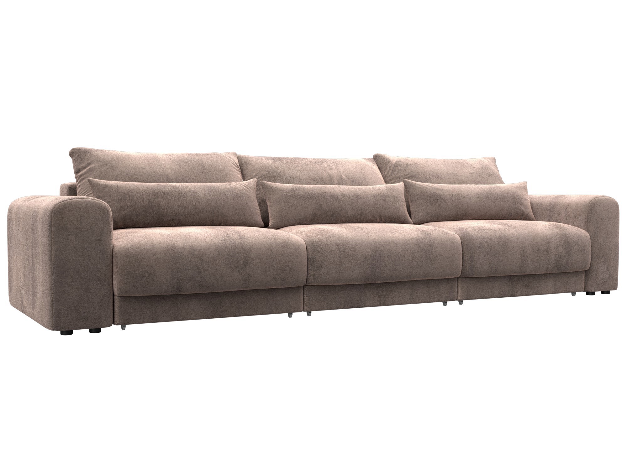 Изображение товара Диван раскладной Лига-056 НПБ Лонг велюр бежевый 352x91x118 см