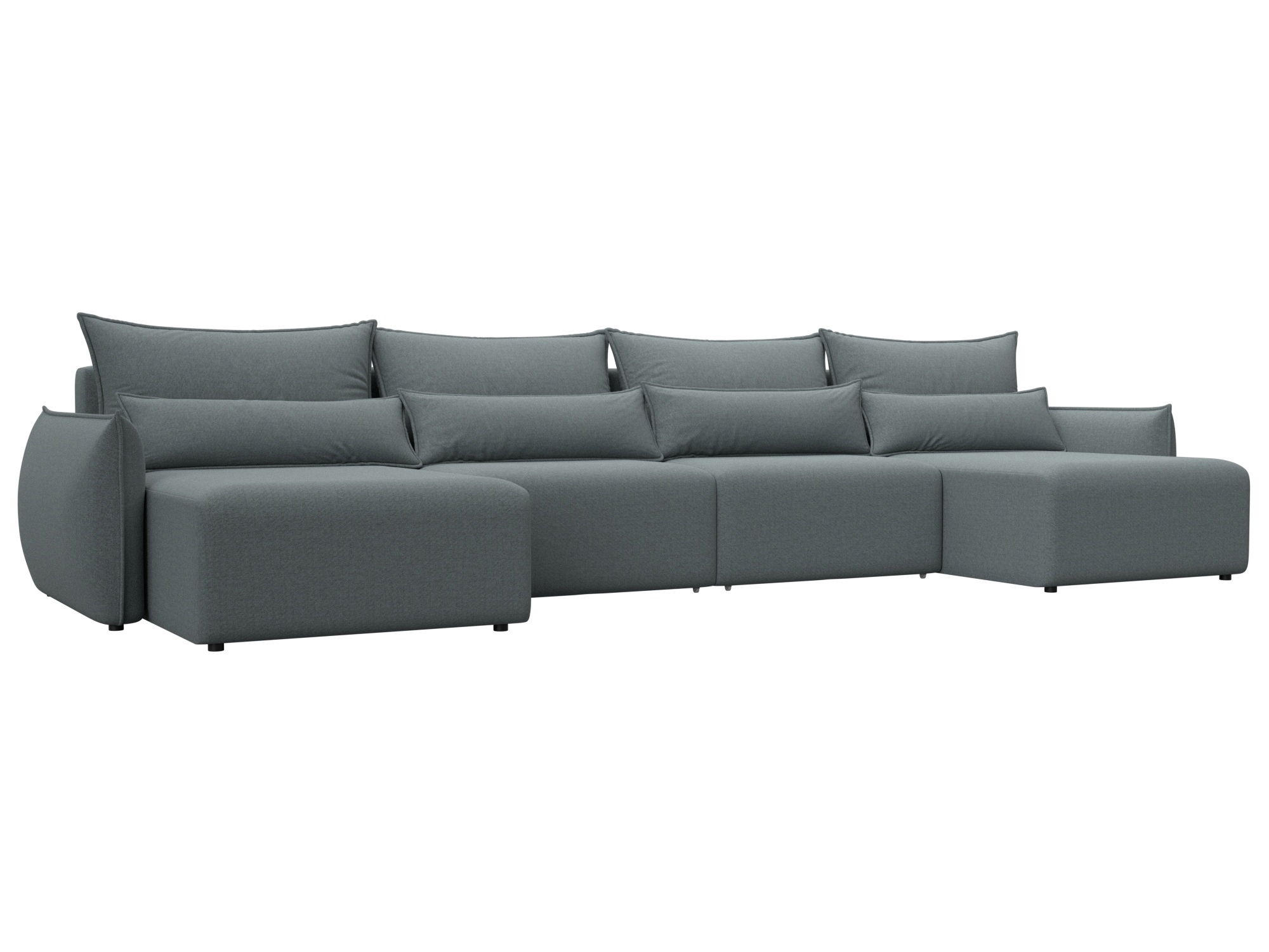 Изображение товара П-образный диван Лига-051 НПБ Лонг 420x96x160 см рогожка серый Изображение товара П-образный диван Лига-051 НПБ Лонг 420x96x160 см рогожка серый