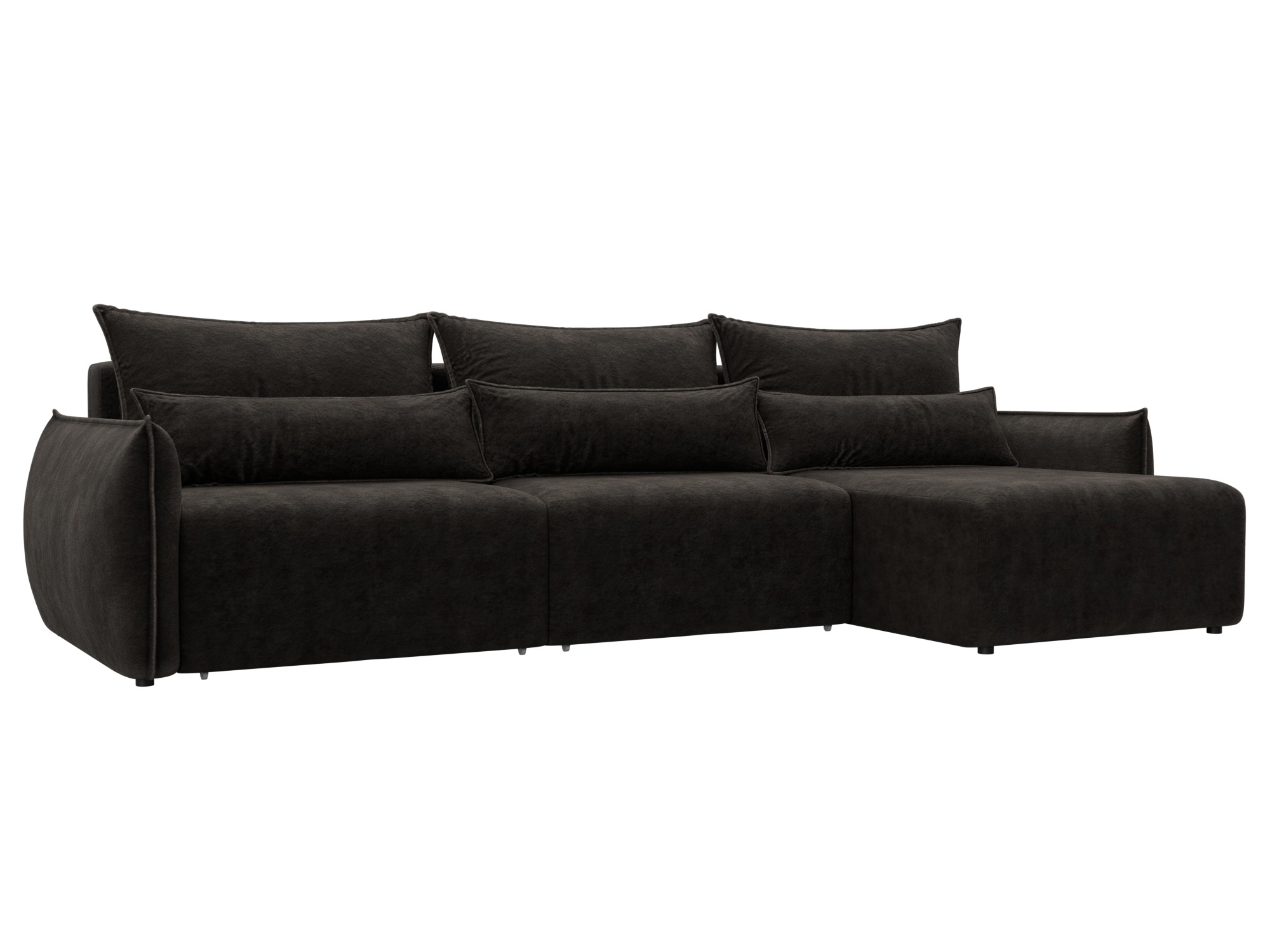 Изображение товара Угловой диван Лига-051 НПБ Лонг из велюра 322x96x160 см с функцией кровати