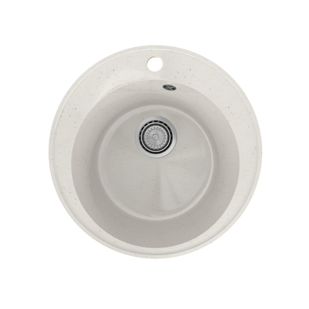Изображение товара Мойка для кухни Maretti KT475-WH 47.5x47.5 см искусственный камень белая круглая