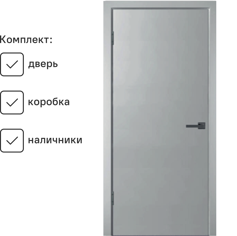 Изображение товара Wanmark Скай-10 глухая 190x55см, эмаль, короб, наличники
