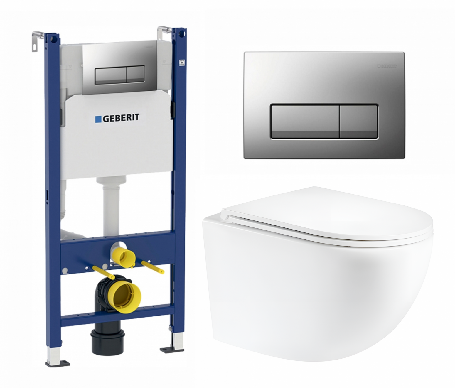 Изображение товара Комплект инсталляция с унитазом Geberit 553550 цвет белый
