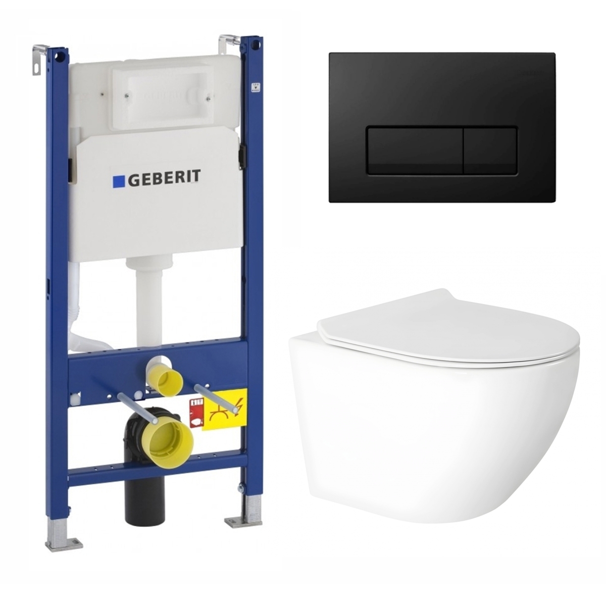 Изображение товара Комплект инсталляция с унитазом Geberit 628239 цвет белый