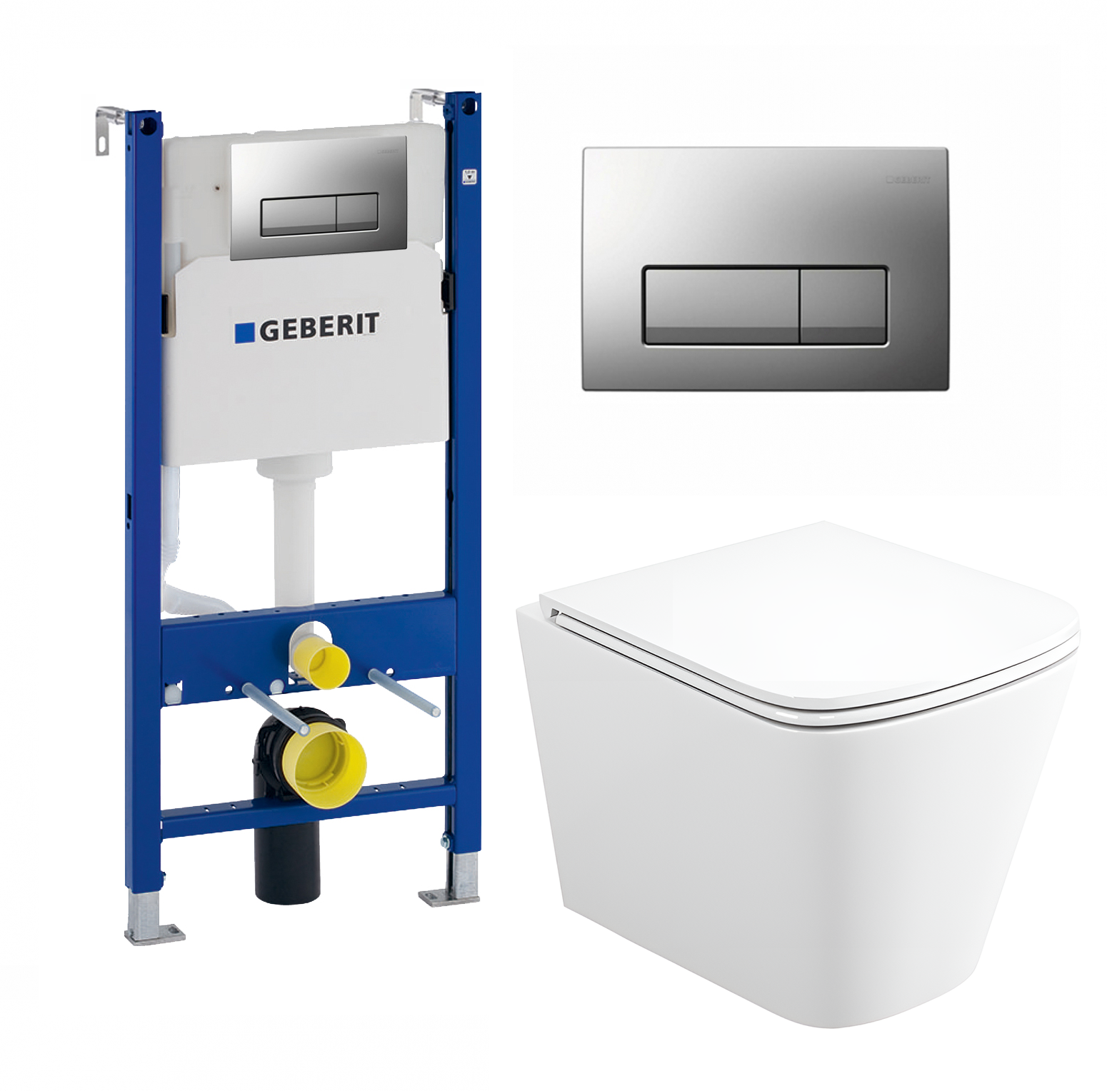 Изображение товара Комплект инсталляция с унитазом Geberit 510690 цвет белый