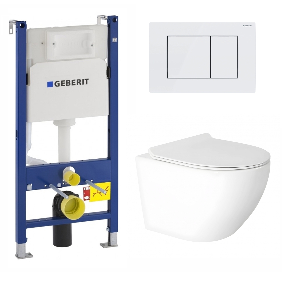 Изображение товара Комплект инсталляция с унитазом Geberit 628237 цвет белый