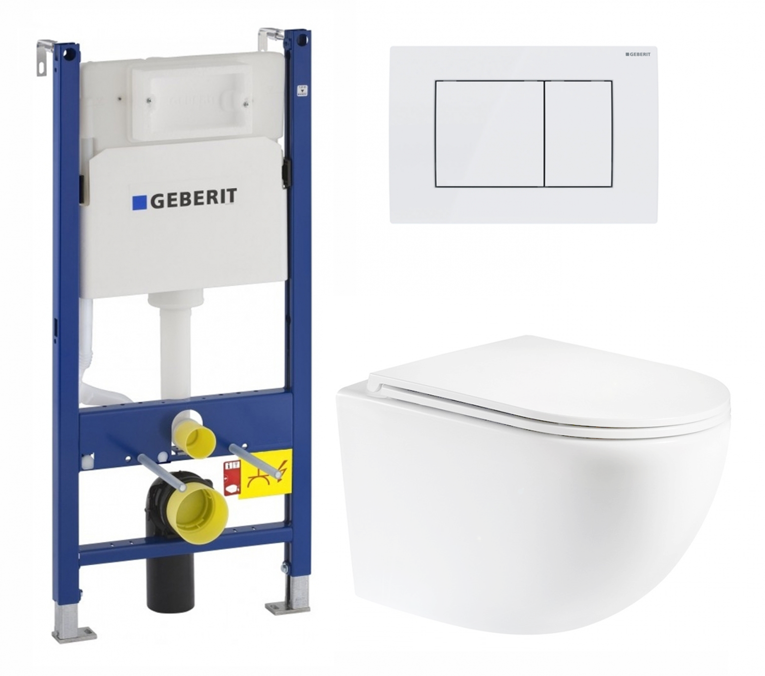 Изображение товара Комплект инсталляция с унитазом Geberit 523177 цвет белый