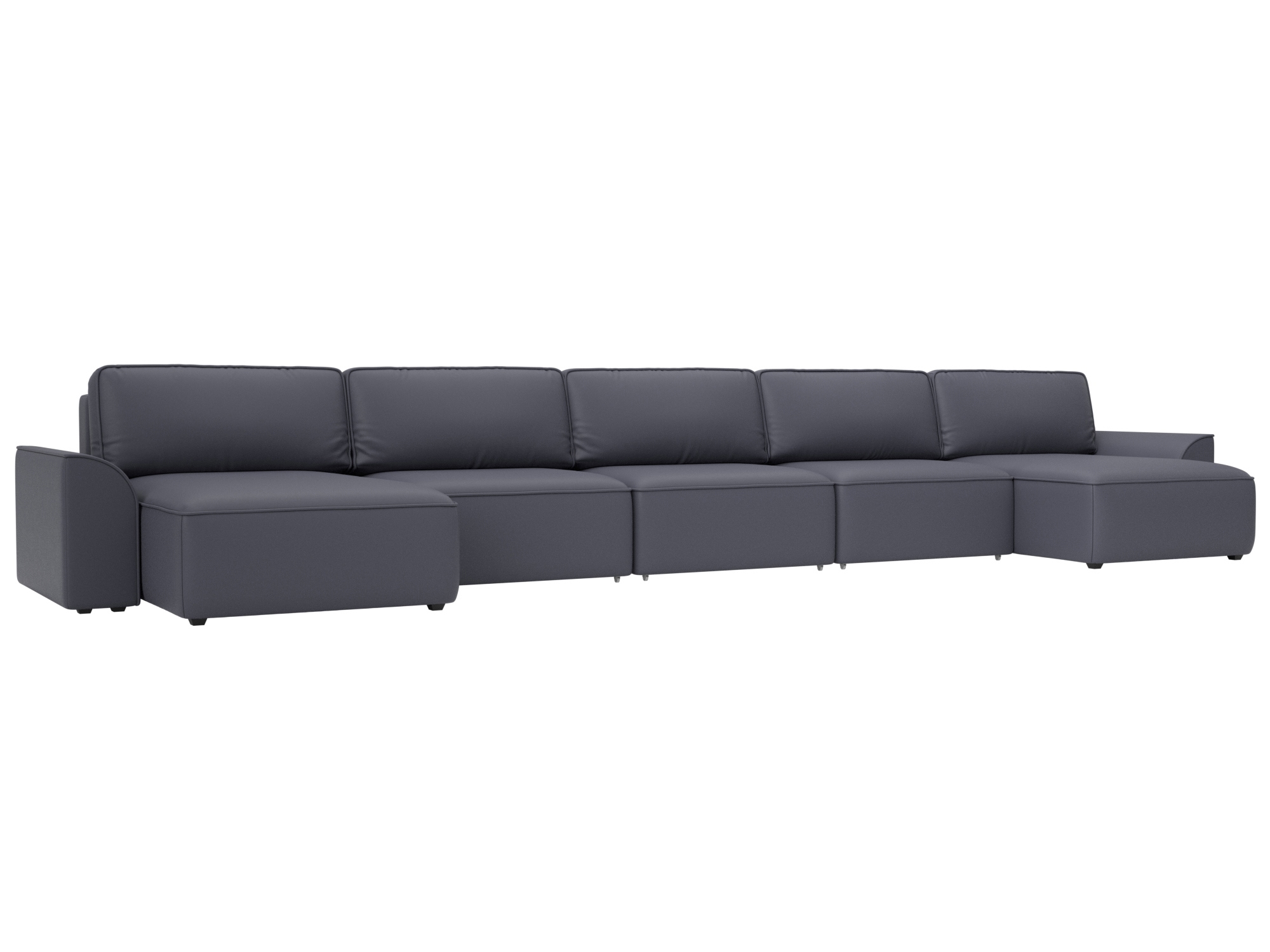 Изображение товара П-образный диван Лига-048 НПБ МегаЛонг 530x90x160 см экокожа серый