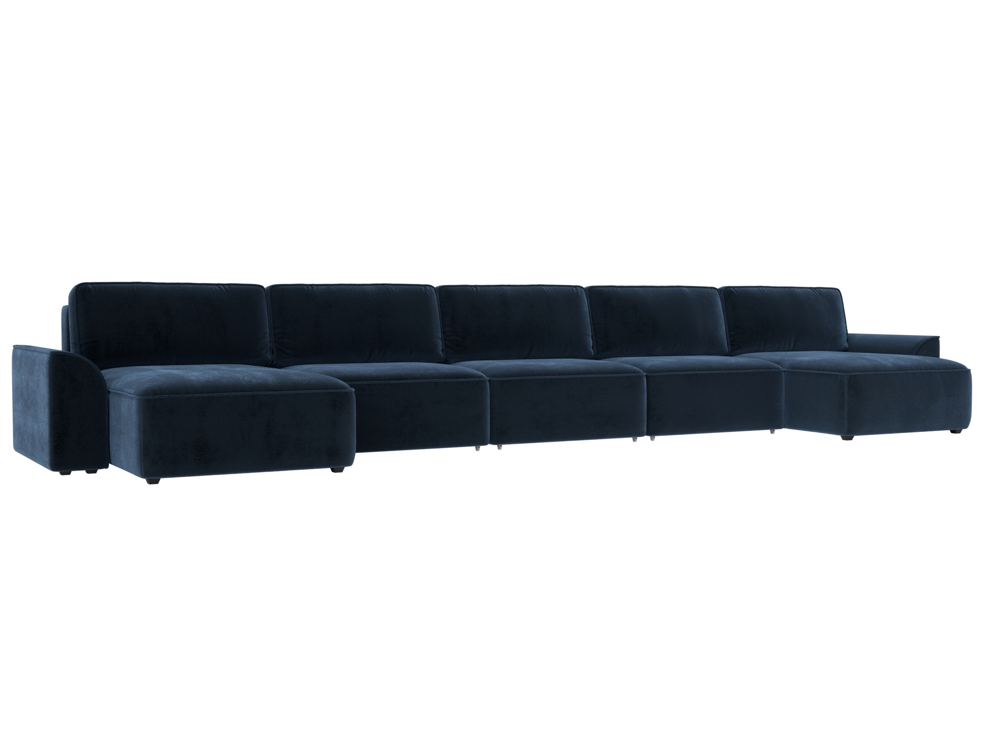 Изображение товара П-образный диван Лига-048 НПБ МегаЛонг велюр с ящиками и механизмом Еврокнижка