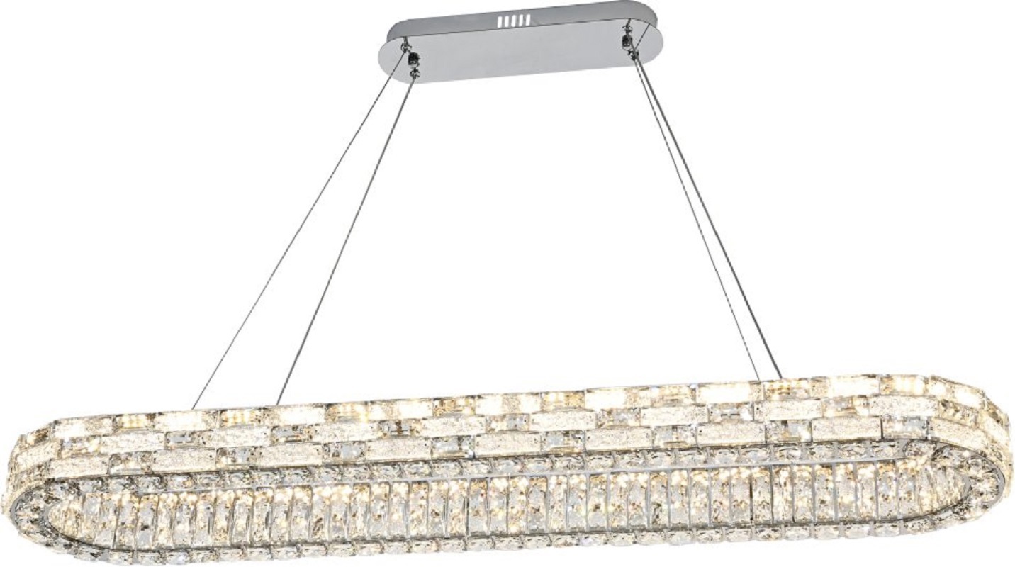 Изображение товара Подвесной светодиодный светильник Gabbana с пультом 26 м² хром