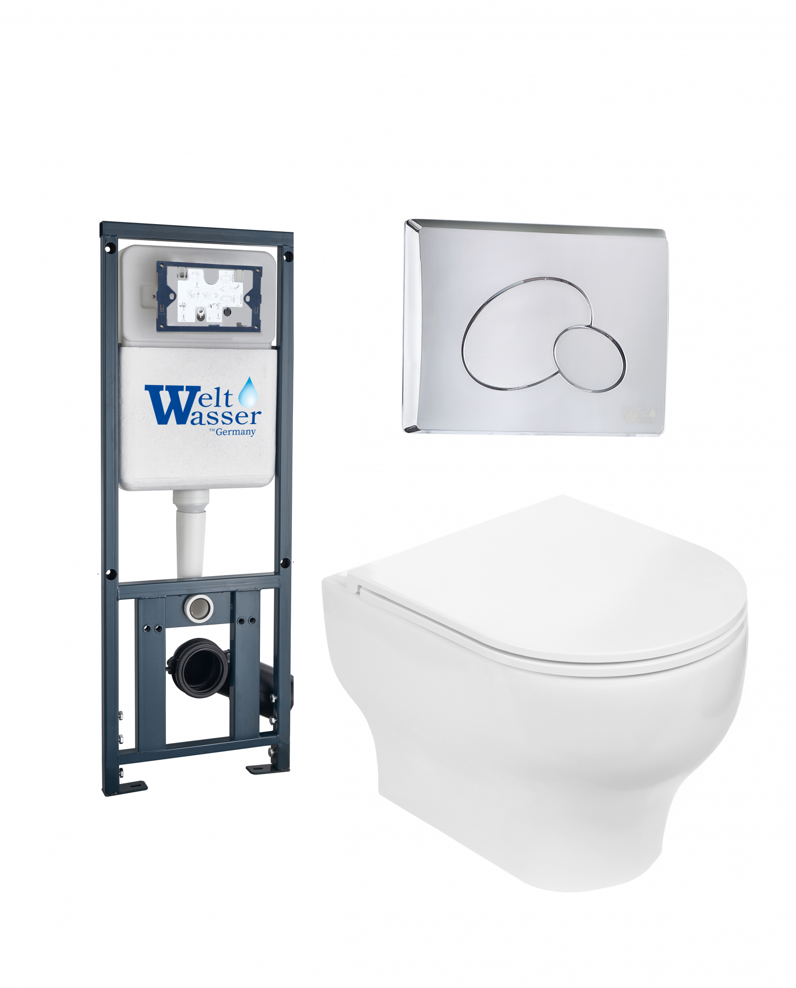 Изображение товара Комплект инсталляция с унитазом Weltwasser 416325 цвет белый