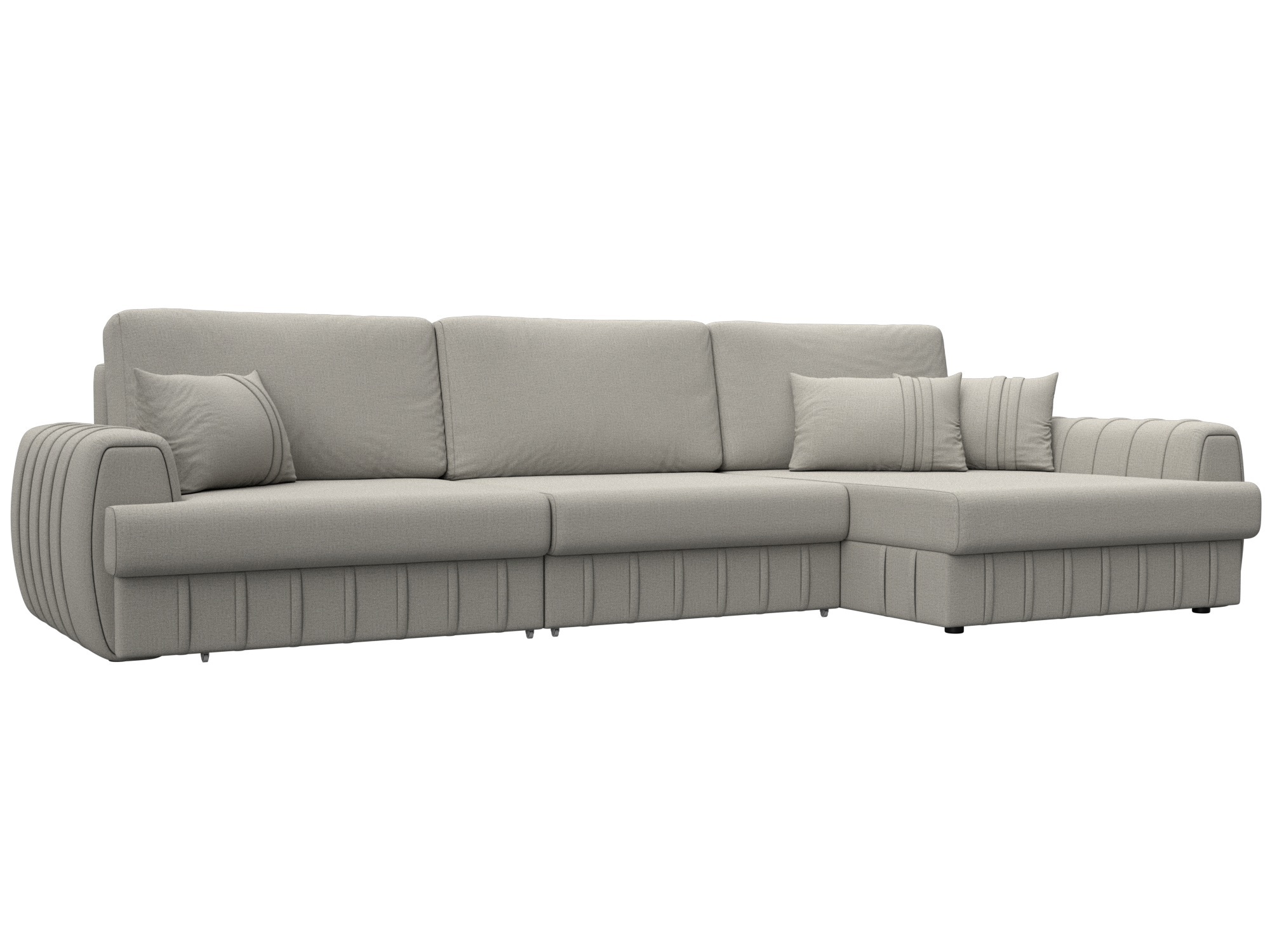 Изображение товара Угловой раскладной диван Лига-057 НПБ Лонг с ящиками и мягкими подлокотниками