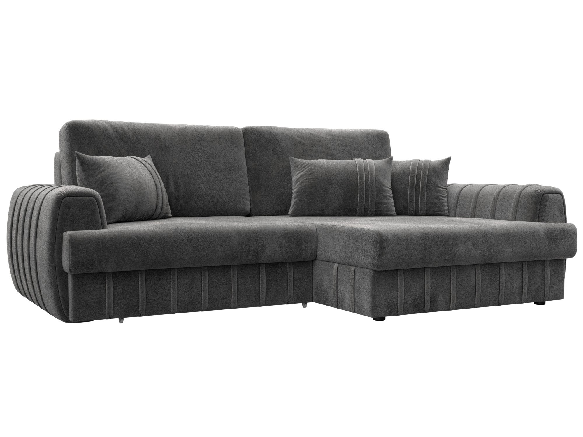 Изображение товара Угловой диван Лига-057 НПБ с механизмом Еврокнижка и велюровым покрытием