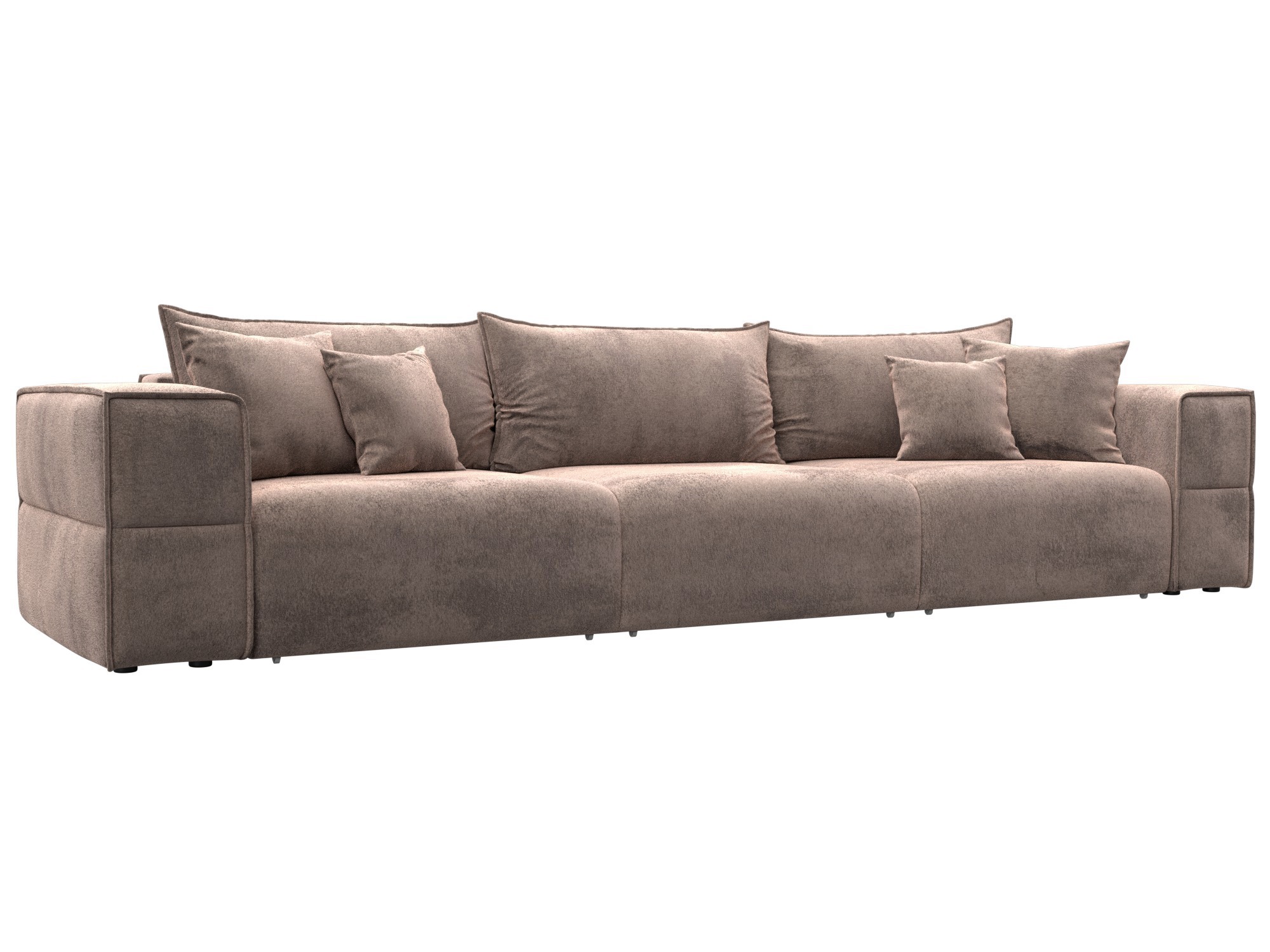 Изображение товара Диван раскладной Лига-058 НПБ Лонг с механизмом Еврокнижка велюр бежевый Россия