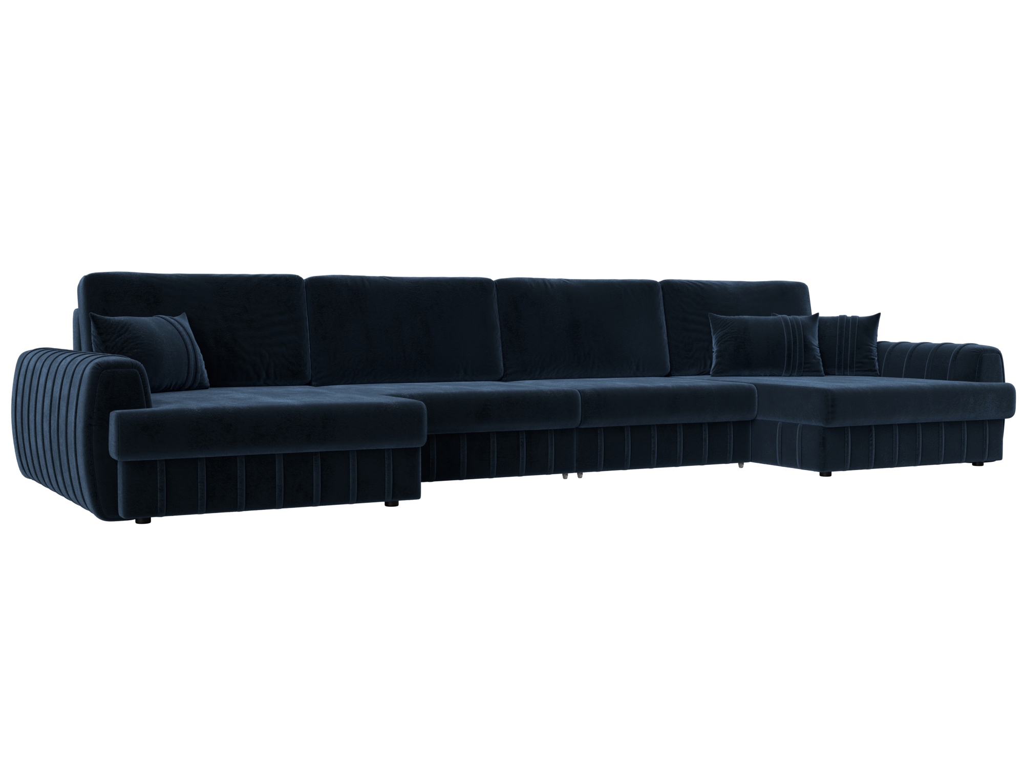 Изображение товара П-образный диван Лига-057 НПБ Лонг с велюровым покрытием и механизмом Еврокнижка Изображение товара П-образный диван Лига-057 НПБ Лонг с велюровым покрытием и механизмом Еврокнижка