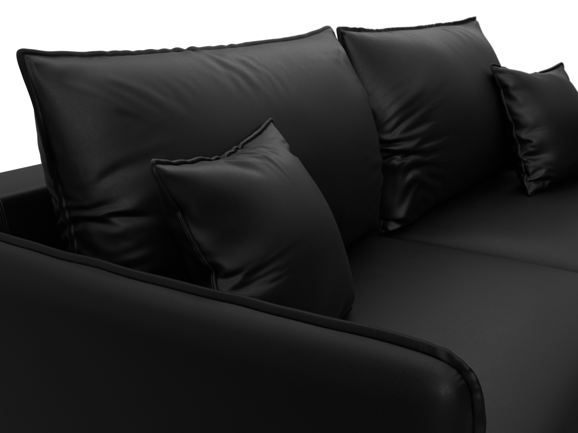 Изображение товара Диван прямой Лига-064 НПБ с креслом раскладной велюровая эко-кожа современная модель Изображение товара Диван прямой Лига-064 НПБ с креслом раскладной велюровая эко-кожа современная модель