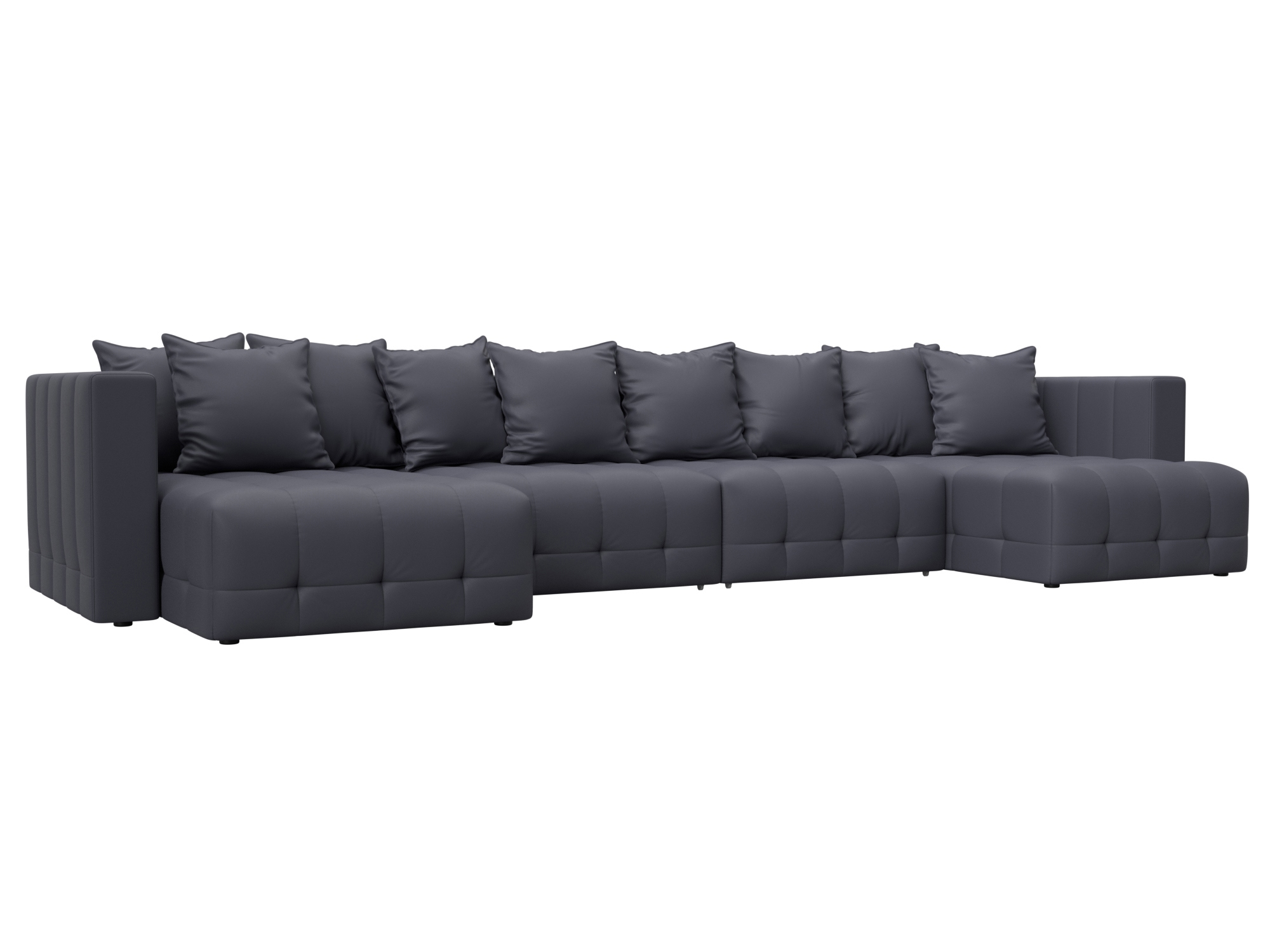 Изображение товара П-образный диван Лига-052 НПБ Лонг из эко-кожи, современный раскладной