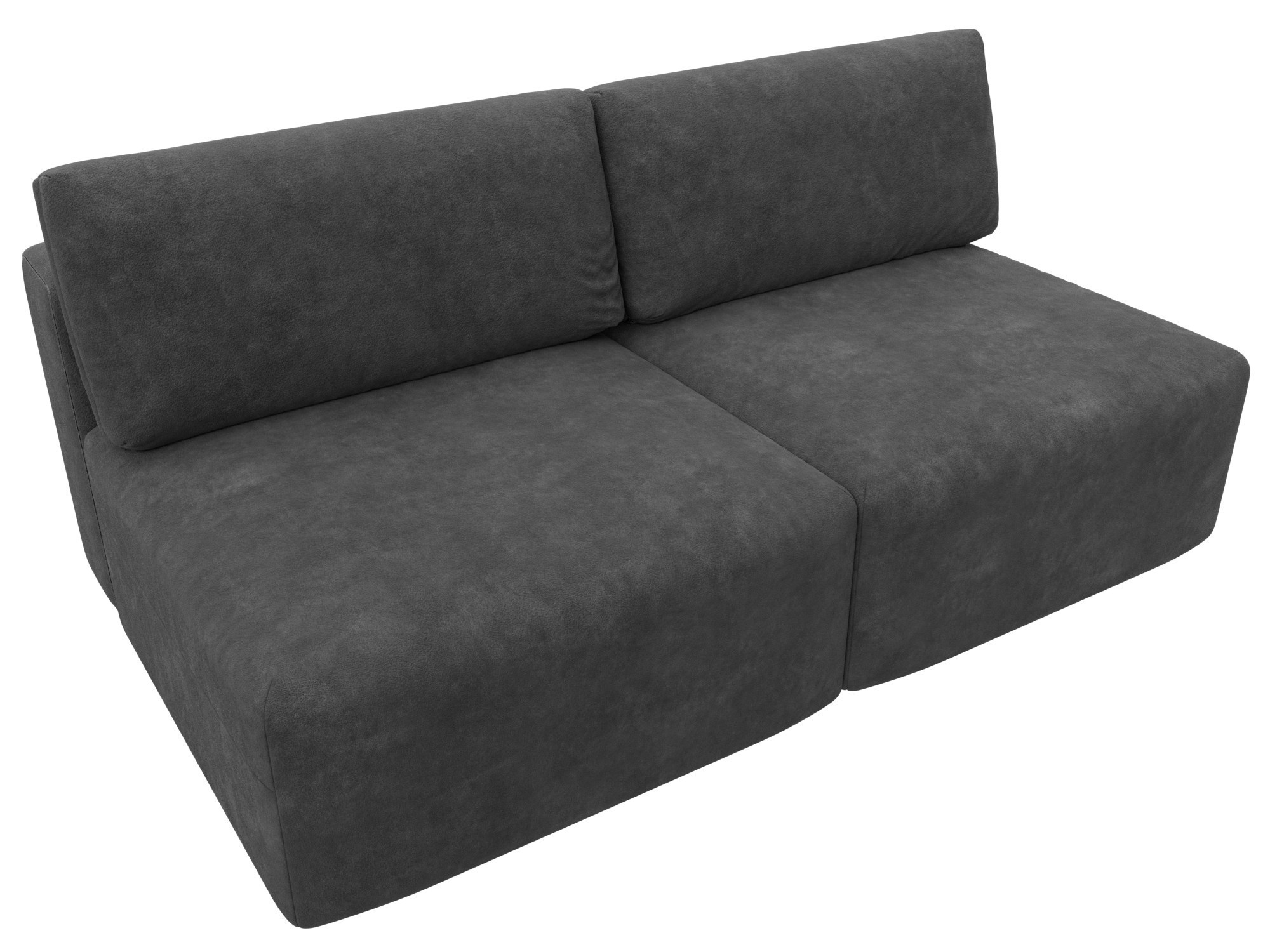 Изображение товара Диван прямой модульный Лига-060 НПБ велюр темно-серый Россия