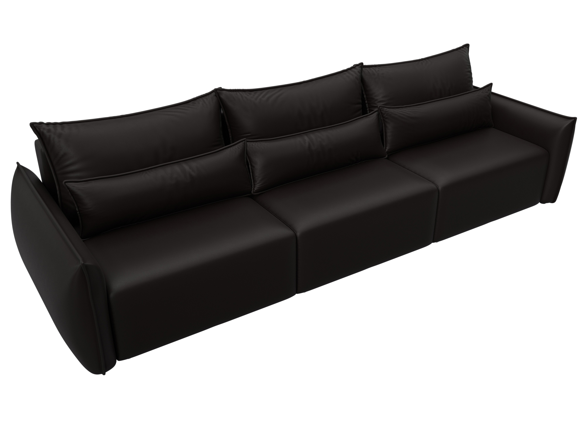 Изображение товара Диван раскладной Лига-051 НПБ Лонг 322x96x112 см экокожа коричневый современный стиль Изображение товара Диван раскладной Лига-051 НПБ Лонг 322x96x112 см экокожа коричневый современный стиль