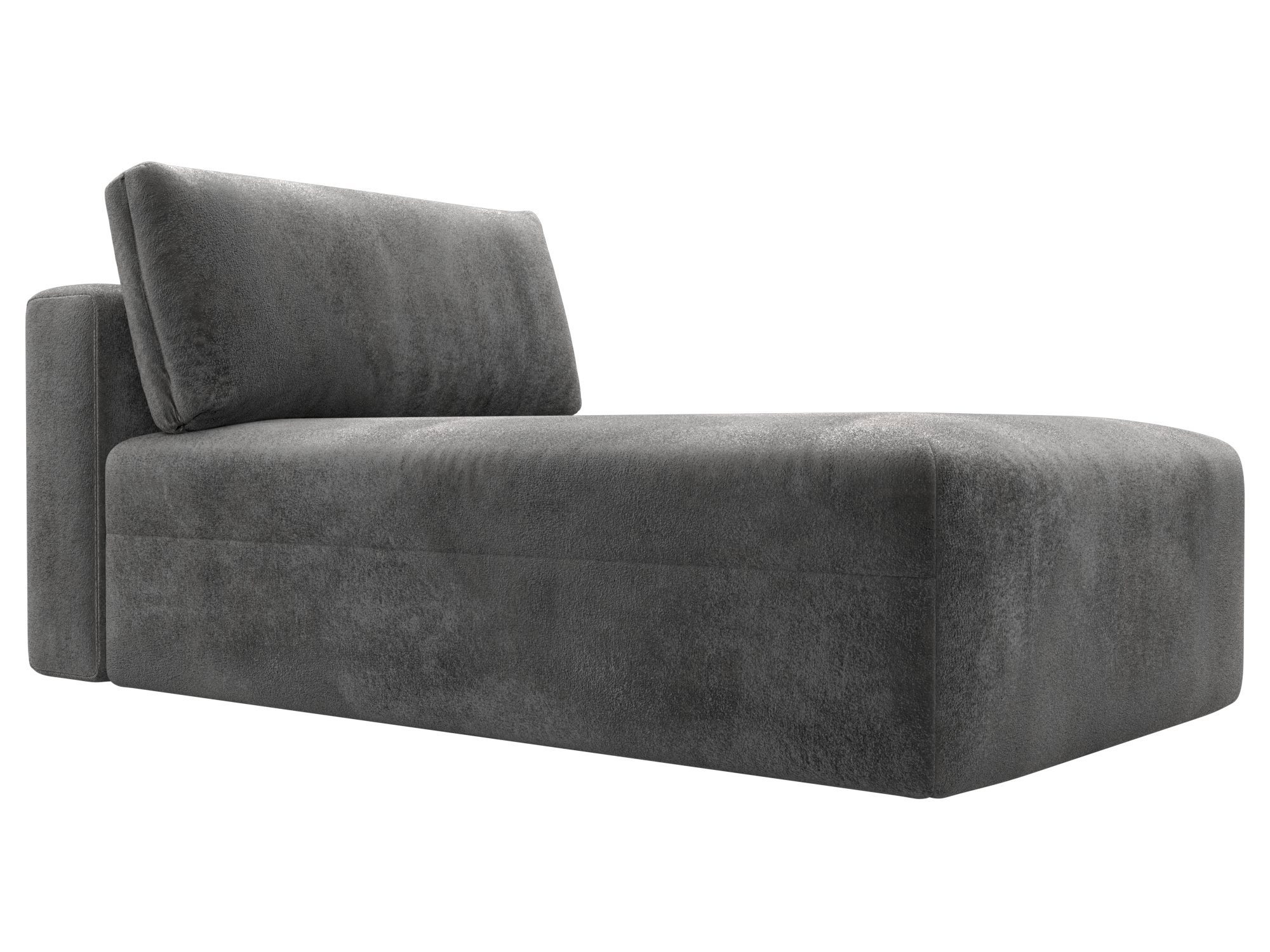 Изображение товара Модуль канапе Лига-060 НПБ 100x84x187 см велюр серый для современного интерьера Изображение товара Модуль канапе Лига-060 НПБ 100x84x187 см велюр серый для современного интерьера
