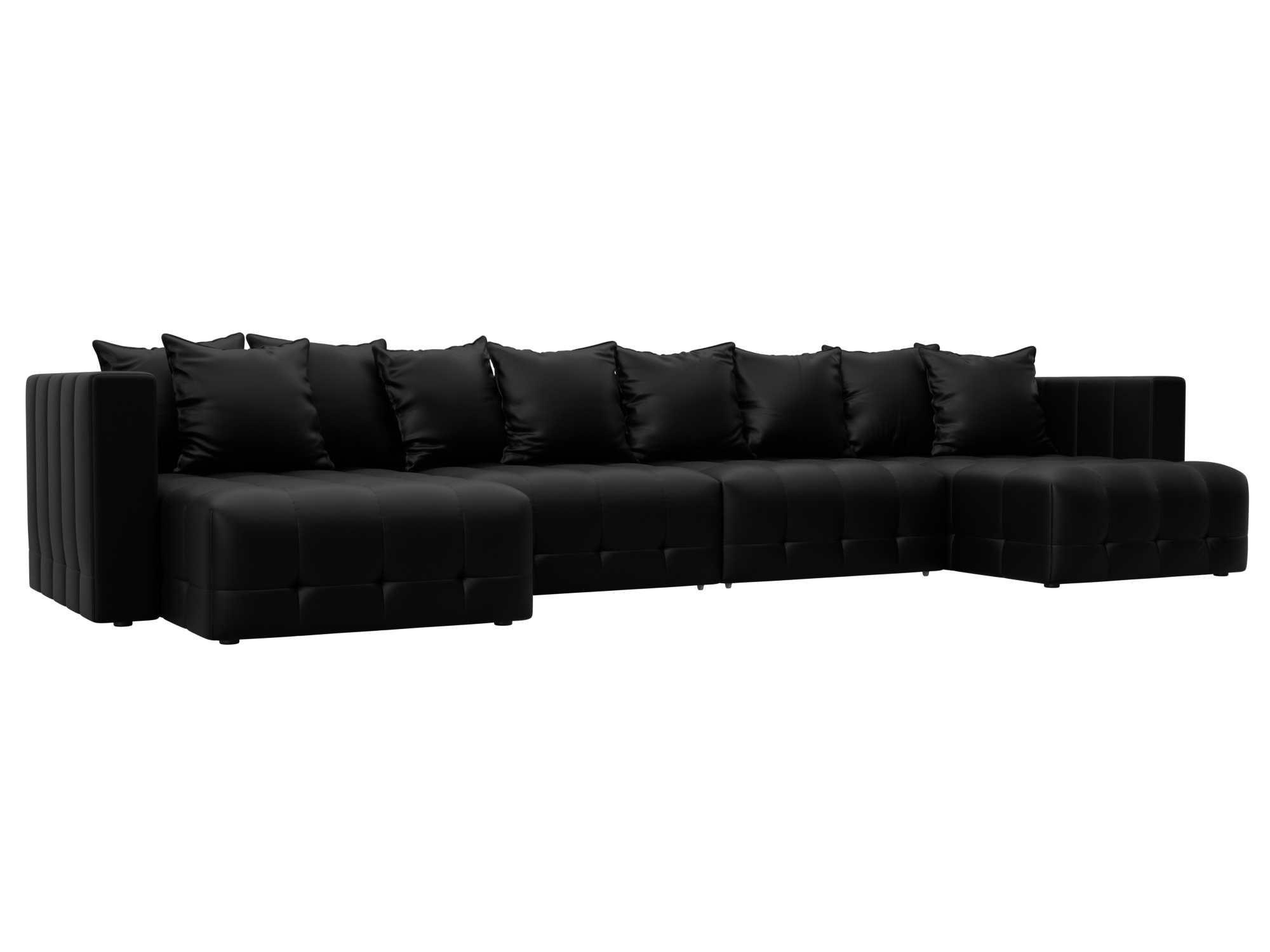 Изображение товара П-образный диван Лига-052 НПБ Лонг из эко-кожи, современный дизайн, кровать 144x192 см Изображение товара П-образный диван Лига-052 НПБ Лонг из эко-кожи, современный дизайн, кровать 144x192 см