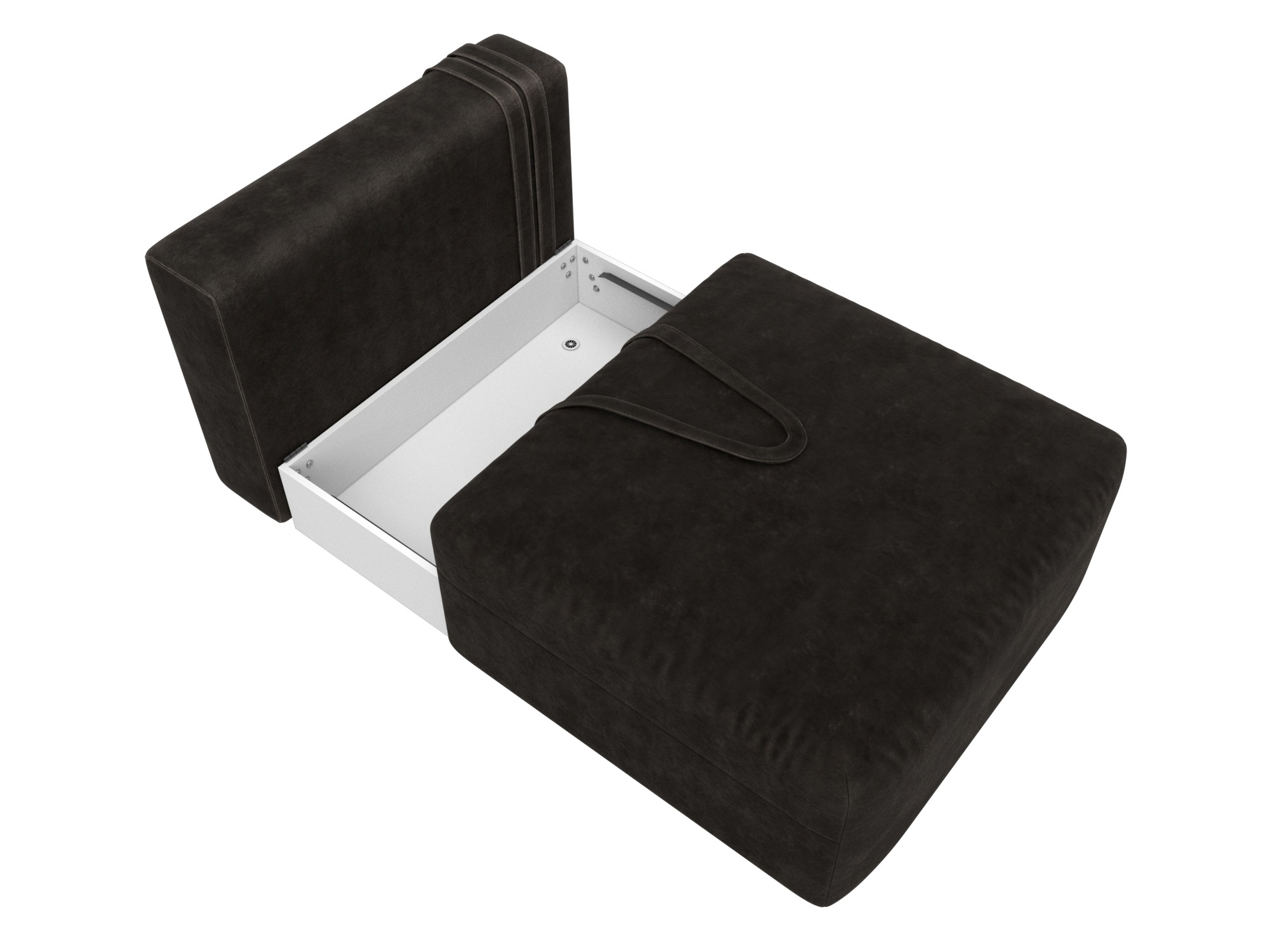 Изображение товара Модуль диван Лига-060 НПБ в велюре коричневый 100x84x118 см для гостиной