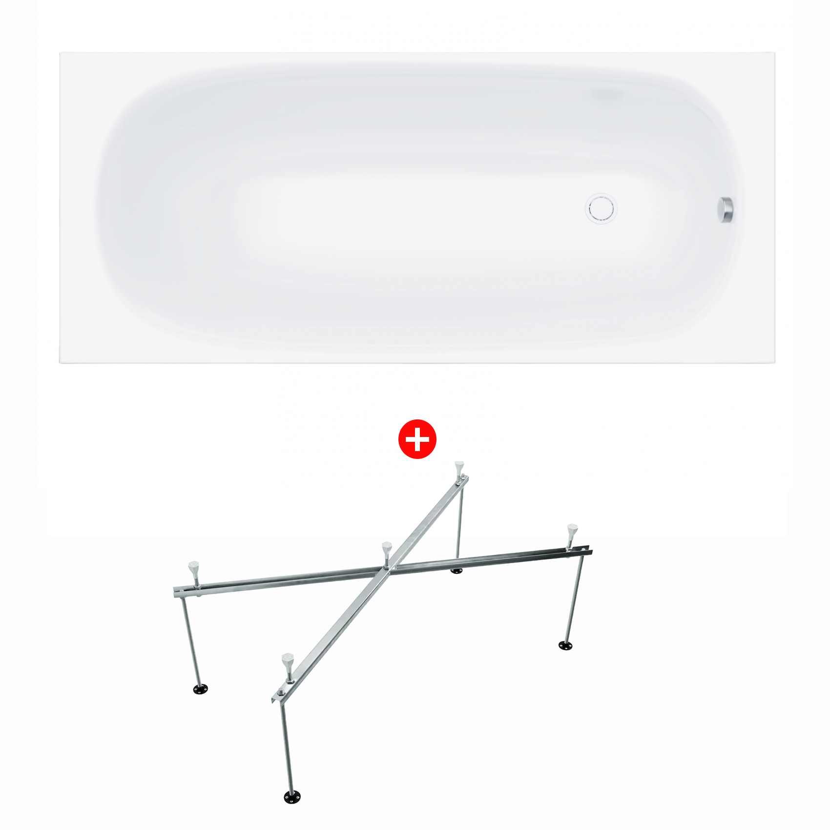 Изображение товара Ванна Enio Verso 150x70 EN7030705 акриловая с каркасом цвет белый