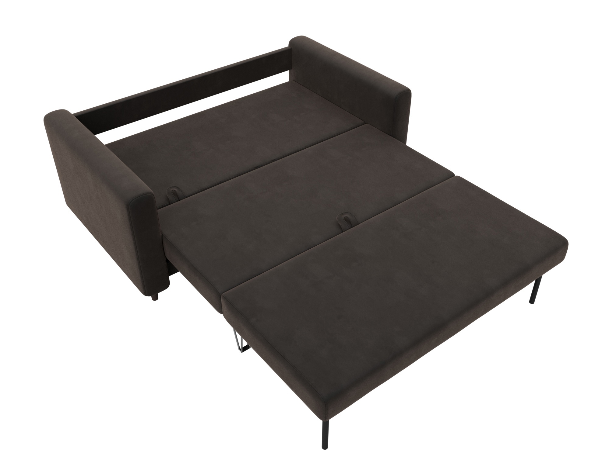 Изображение товара Диван раскладной Лига-070 коричневый велюр 164x82x92 см с механизмом раскладной Изображение товара Диван раскладной Лига-070 коричневый велюр 164x82x92 см с механизмом раскладной