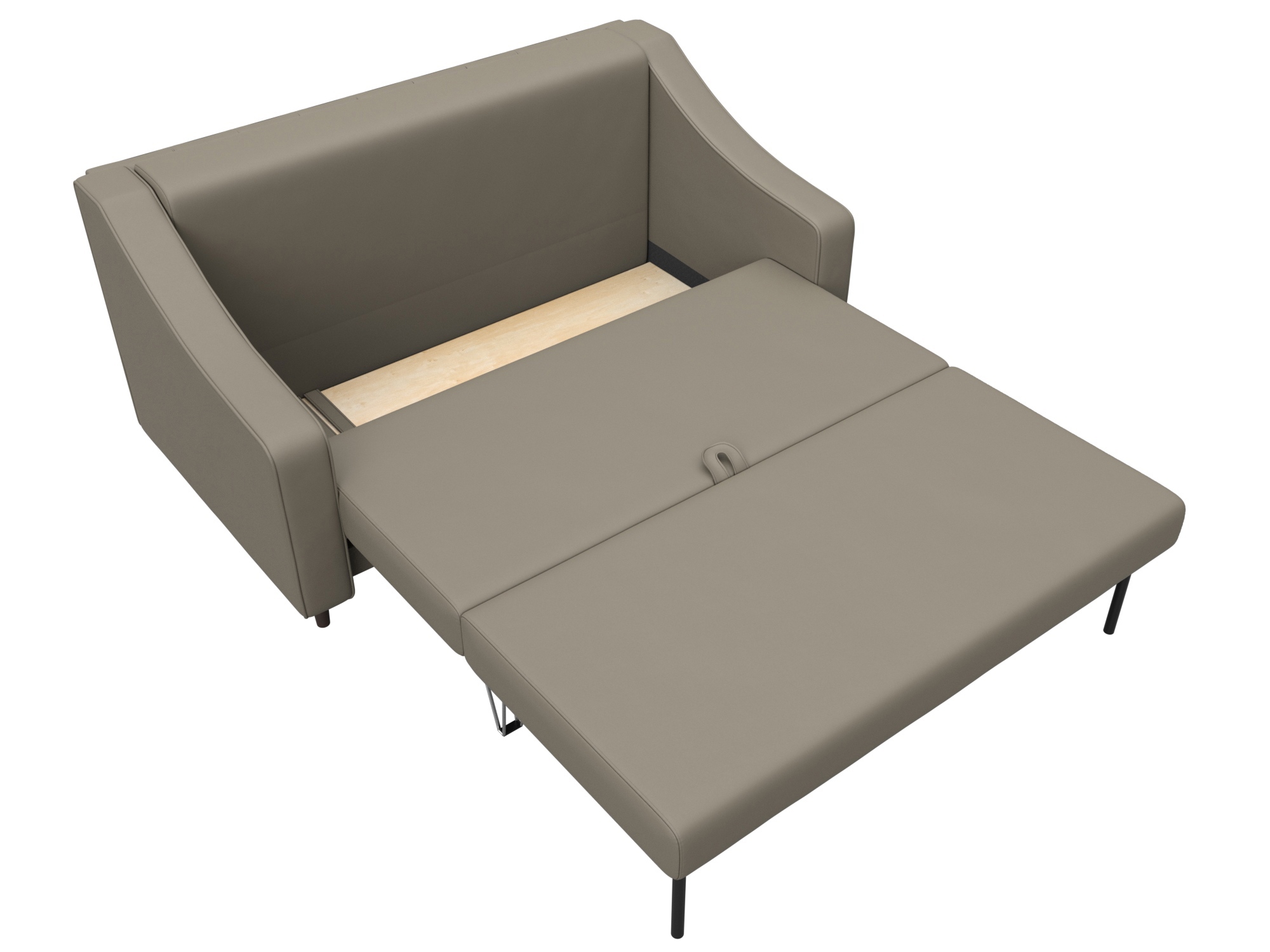 Изображение товара Диван раскладной Лига-071 из эко-кожи бежевый, 164x93x82 см, Россия Изображение товара Диван раскладной Лига-071 из эко-кожи бежевый, 164x93x82 см, Россия