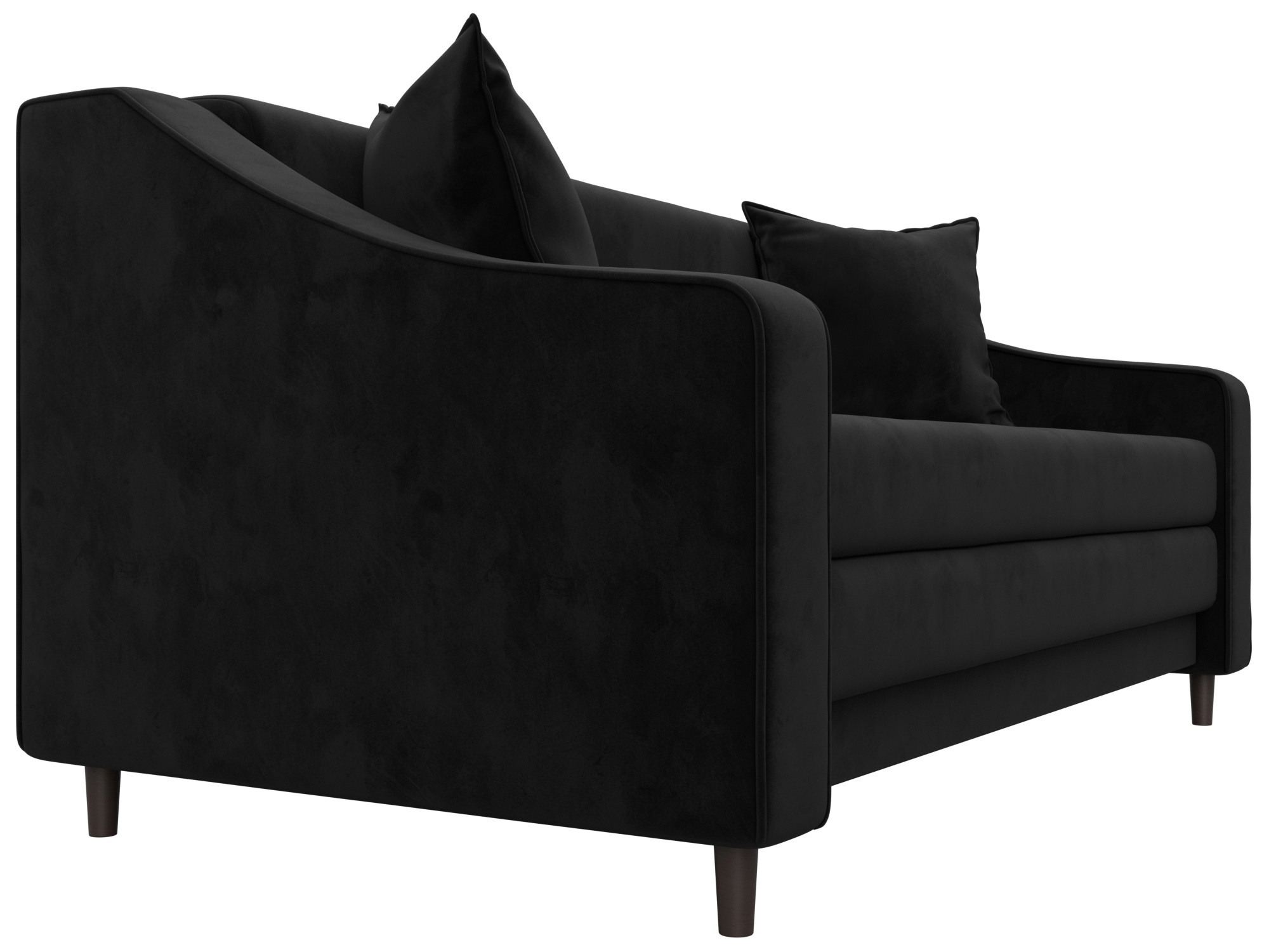 Изображение товара Диван раскладной Лига-071 164x93x82 см велюр черный мебель для гостиной Изображение товара Диван раскладной Лига-071 164x93x82 см велюр черный мебель для гостиной