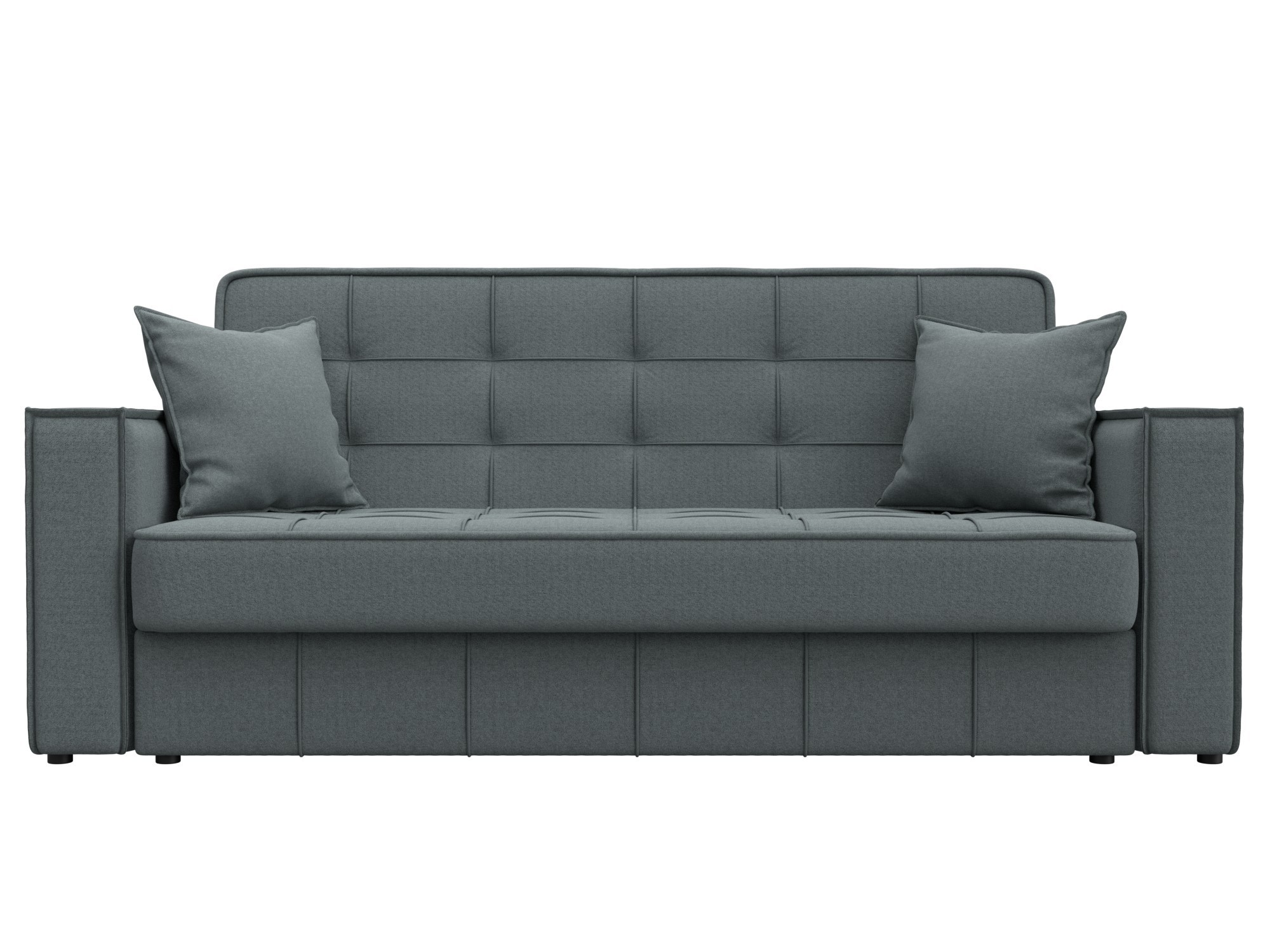 Изображение товара Диван-книжка Лига-068 216x91x86 см рогожка серый современный раскладной удобный