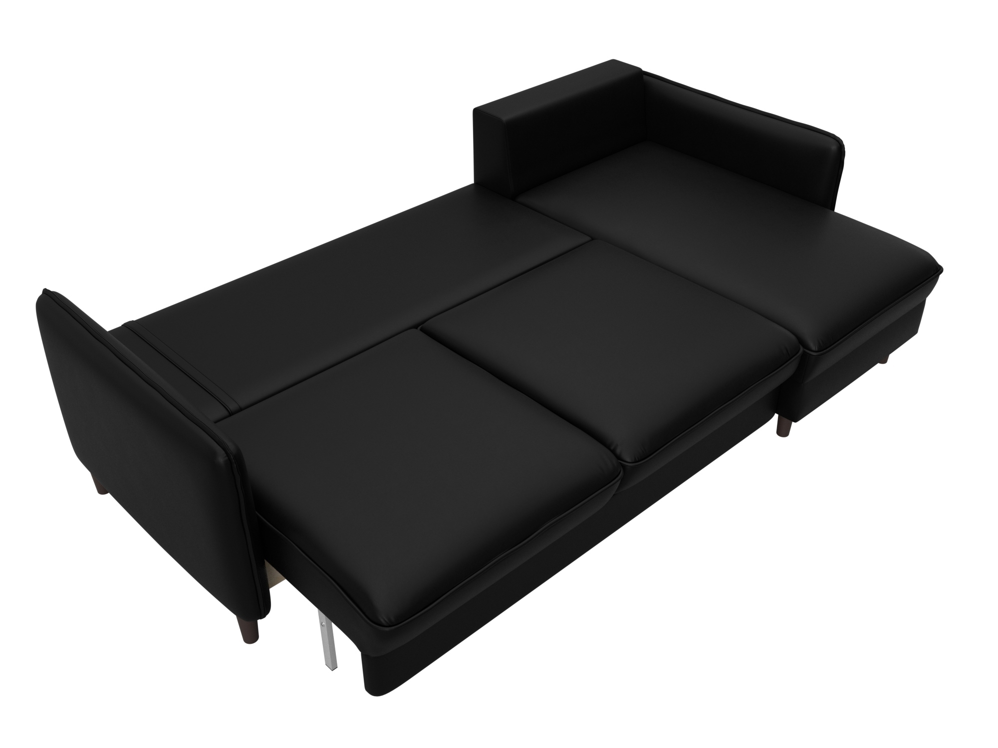 Изображение товара Угловой раскладной диван Лига-064 НПБ с ящиками 248x98x163 см эко-кожа черный Изображение товара Угловой раскладной диван Лига-064 НПБ с ящиками 248x98x163 см эко-кожа черный