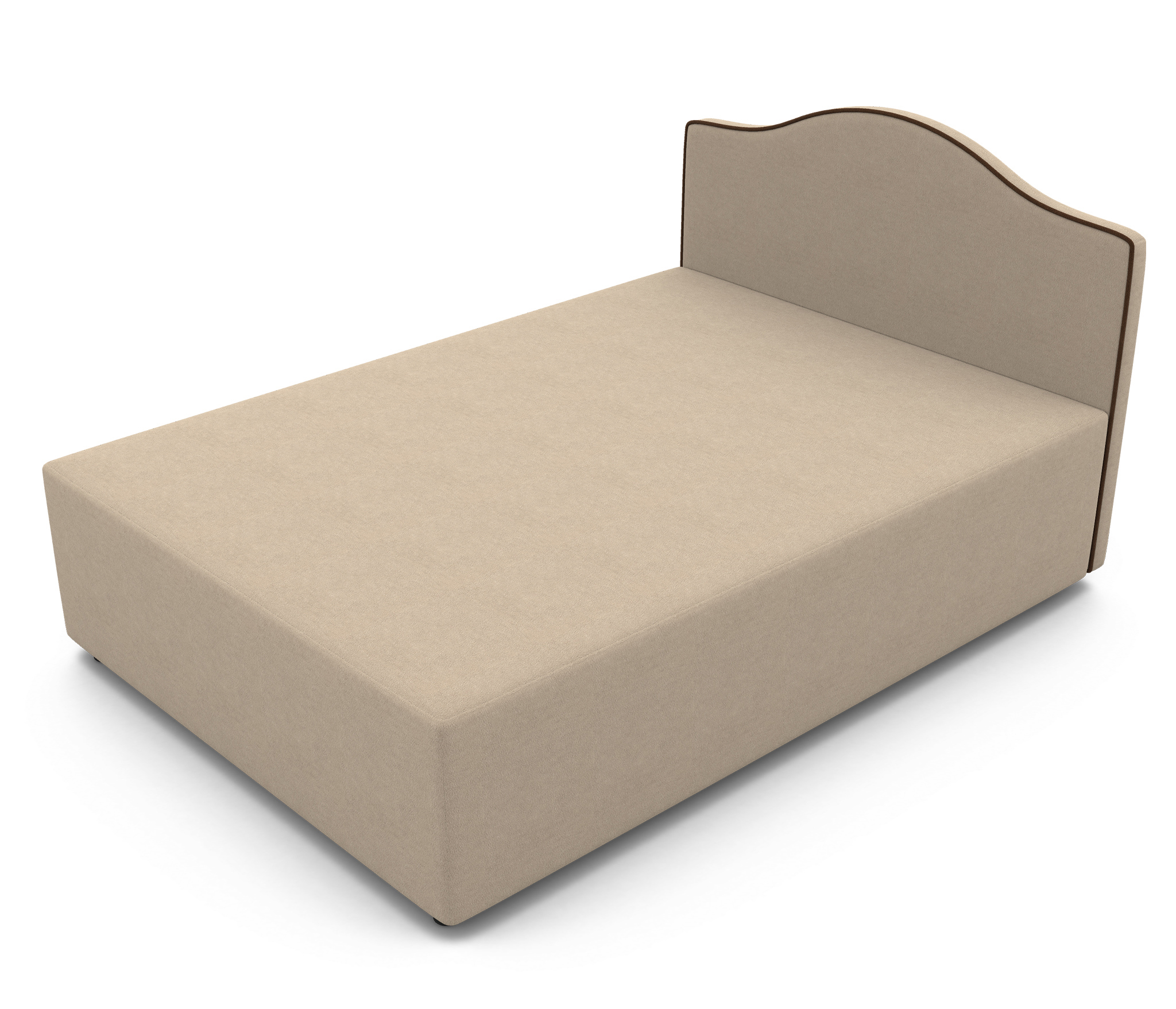 Изображение товара Кровать тахта Гамма Класс 140x202 см из массива дерева с велюровой обивкой